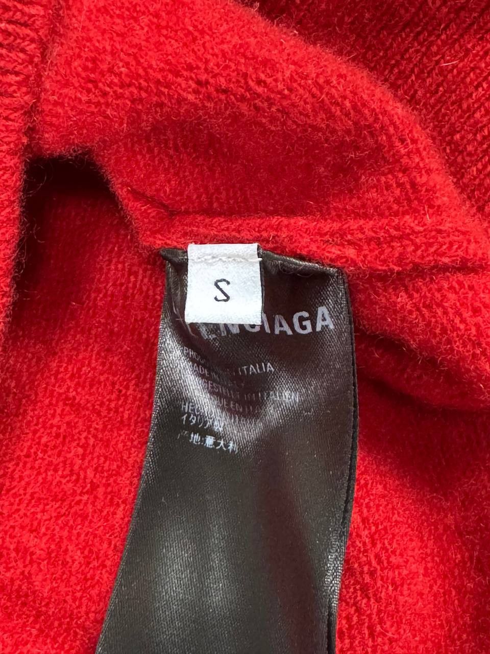 Balenciaga Balenciaga Club Logo Crewneck Sweater in Cashmere & Wool Size US S / EU 44-46 / 1 - 10 Thumbnail