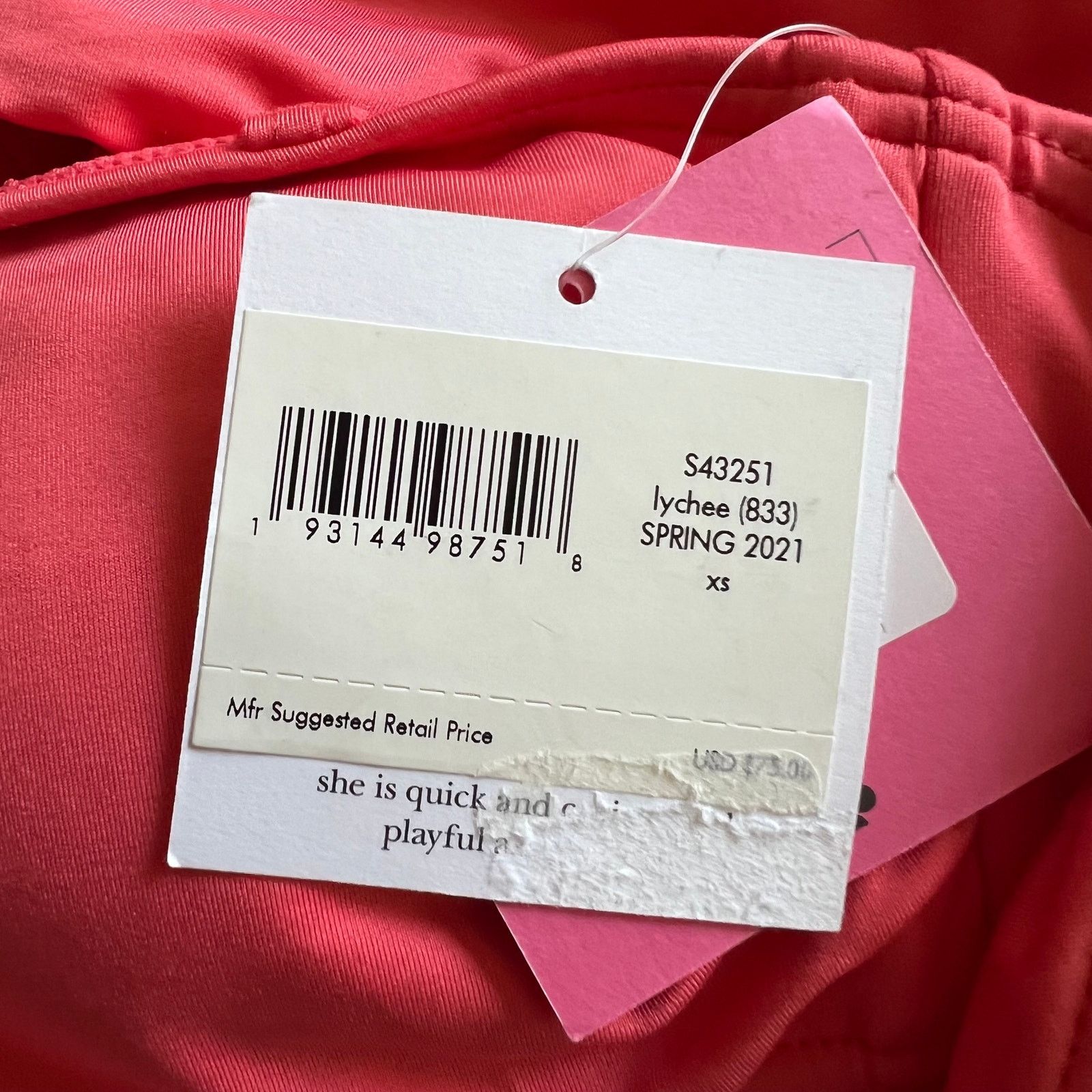 Kate Spade Kate Spade New York Lychee Bikini Bandeau Swim Top, XS Size ONE SIZE - 9 Thumbnail