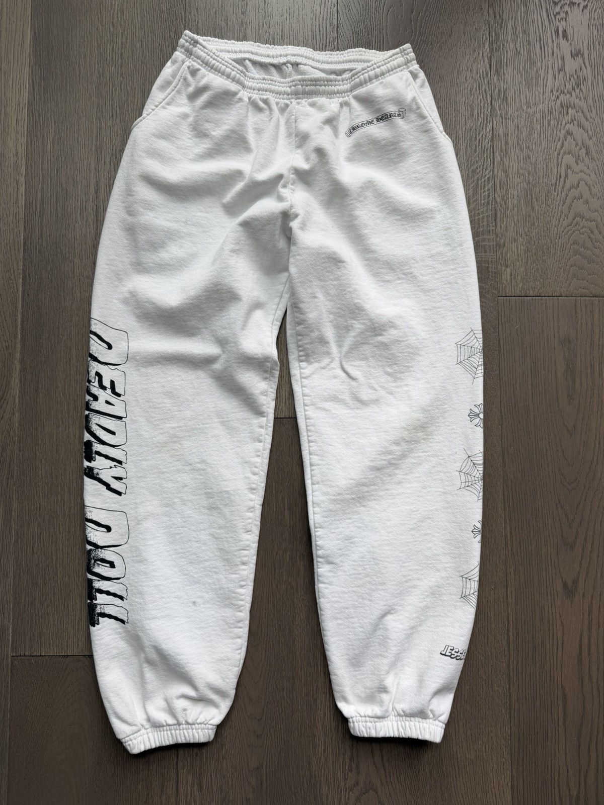 Chrome Hearts Size XL - Chrome Hearts Deadly Doll White Sweatpants Size US 36 / EU 52 - 1 Thumbnail