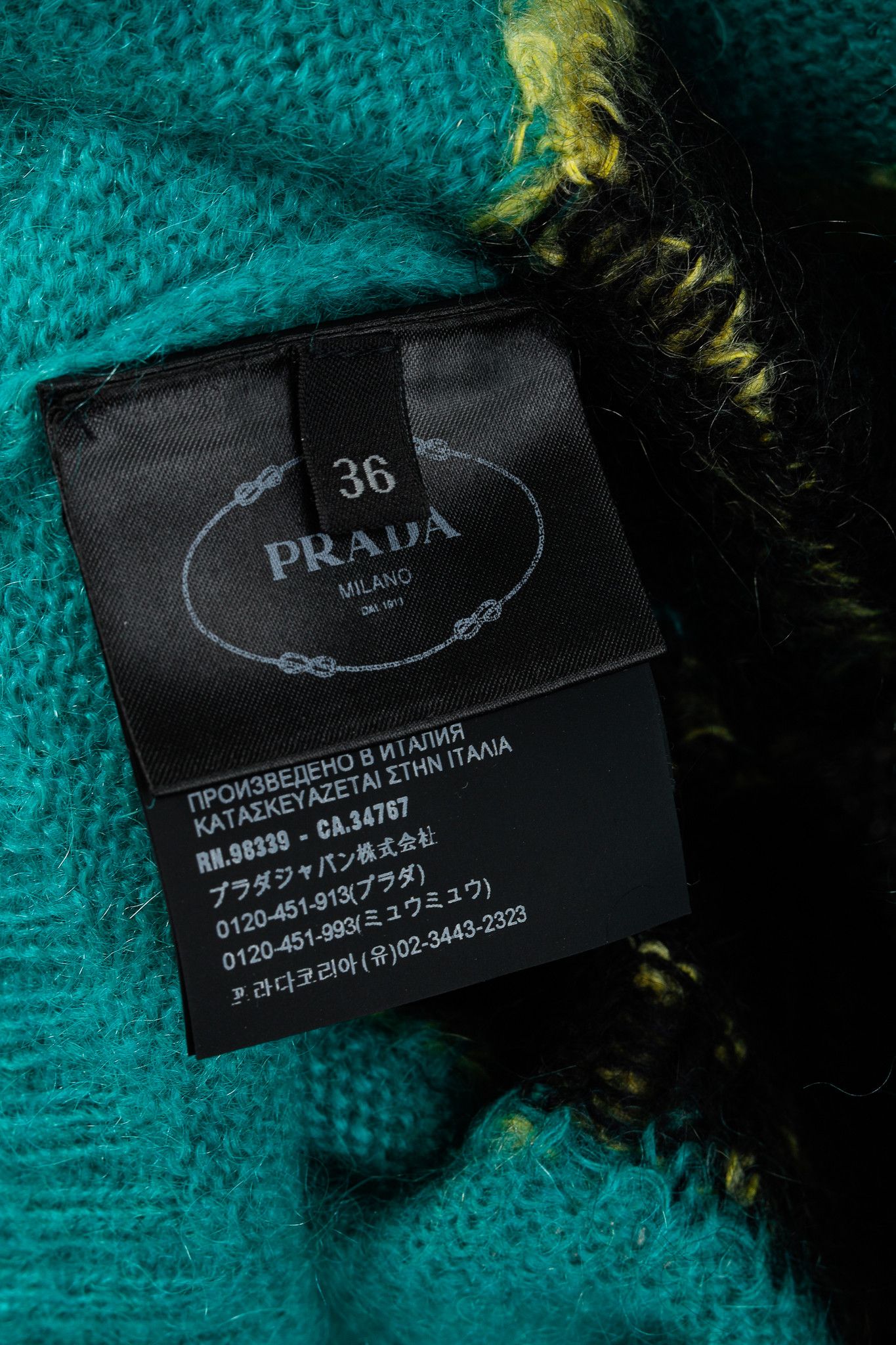 Prada Prada AW/18 Black Flame Intarsia-Knit Mohair-Blend Sweater Size XS / US 0-2 / IT 36-38 - 11 Thumbnail