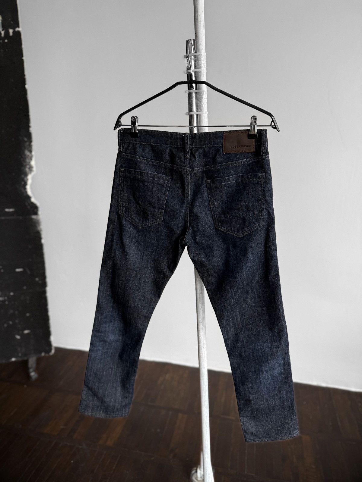 Hugo Boss Hugo Boss Mens Dark Blue Wash Slim Straight Fit Denim Jeans Size US 31 - 2 Thumbnail