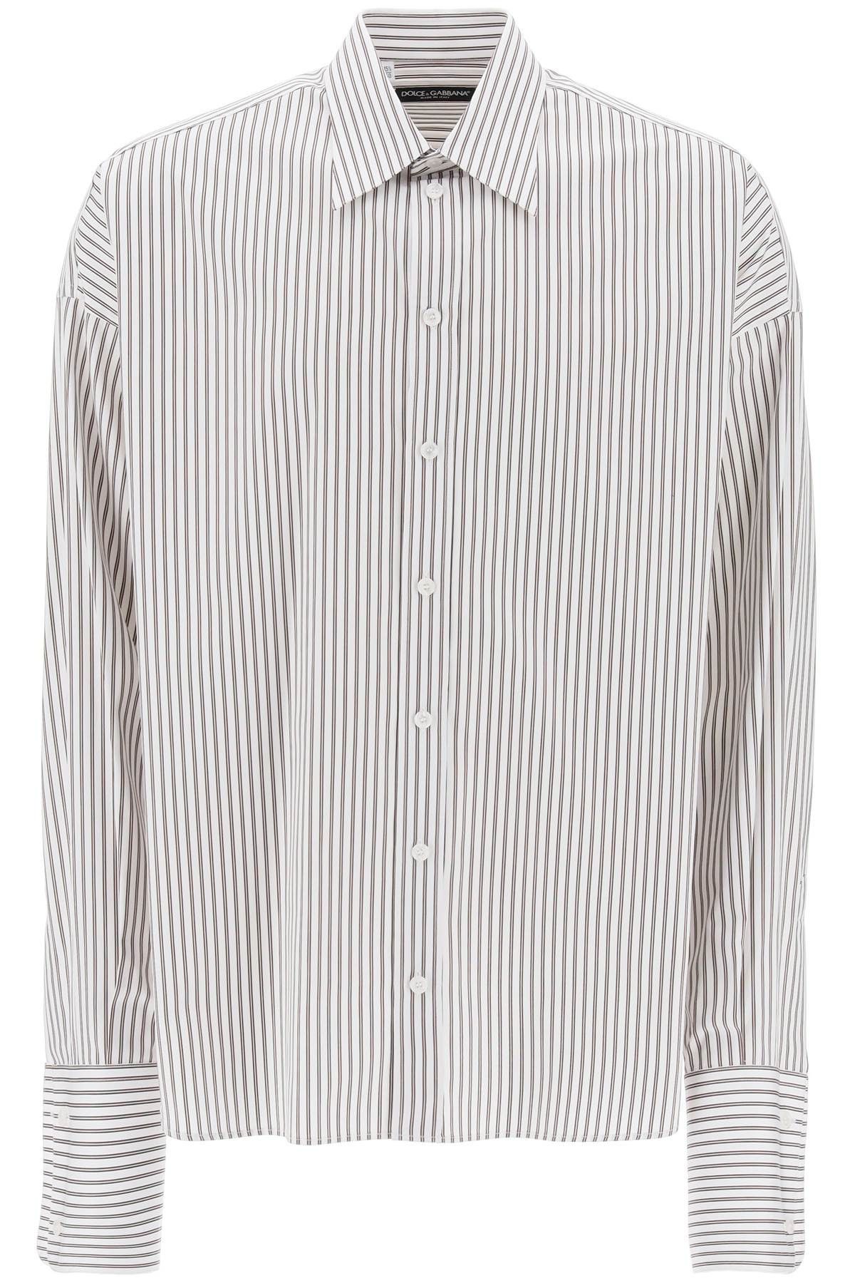 image of Dolce Gabbana "oversized Striped Poplin Shirt in Rigato, Men's (Size Medium)