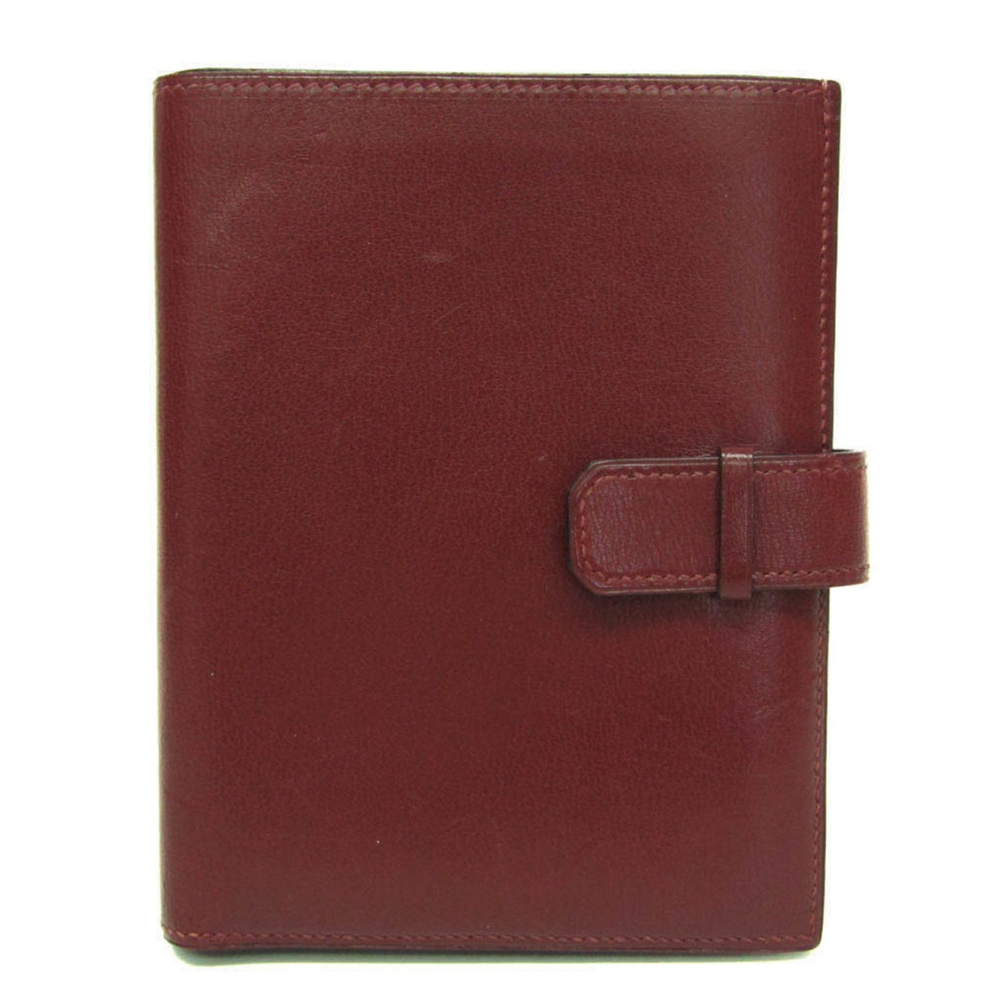 Hermes Hermes Julla Women,Men Box Calf Leather Wallet (bi-fold) Bordeaux Size ONE SIZE - 1 Thumbnail
