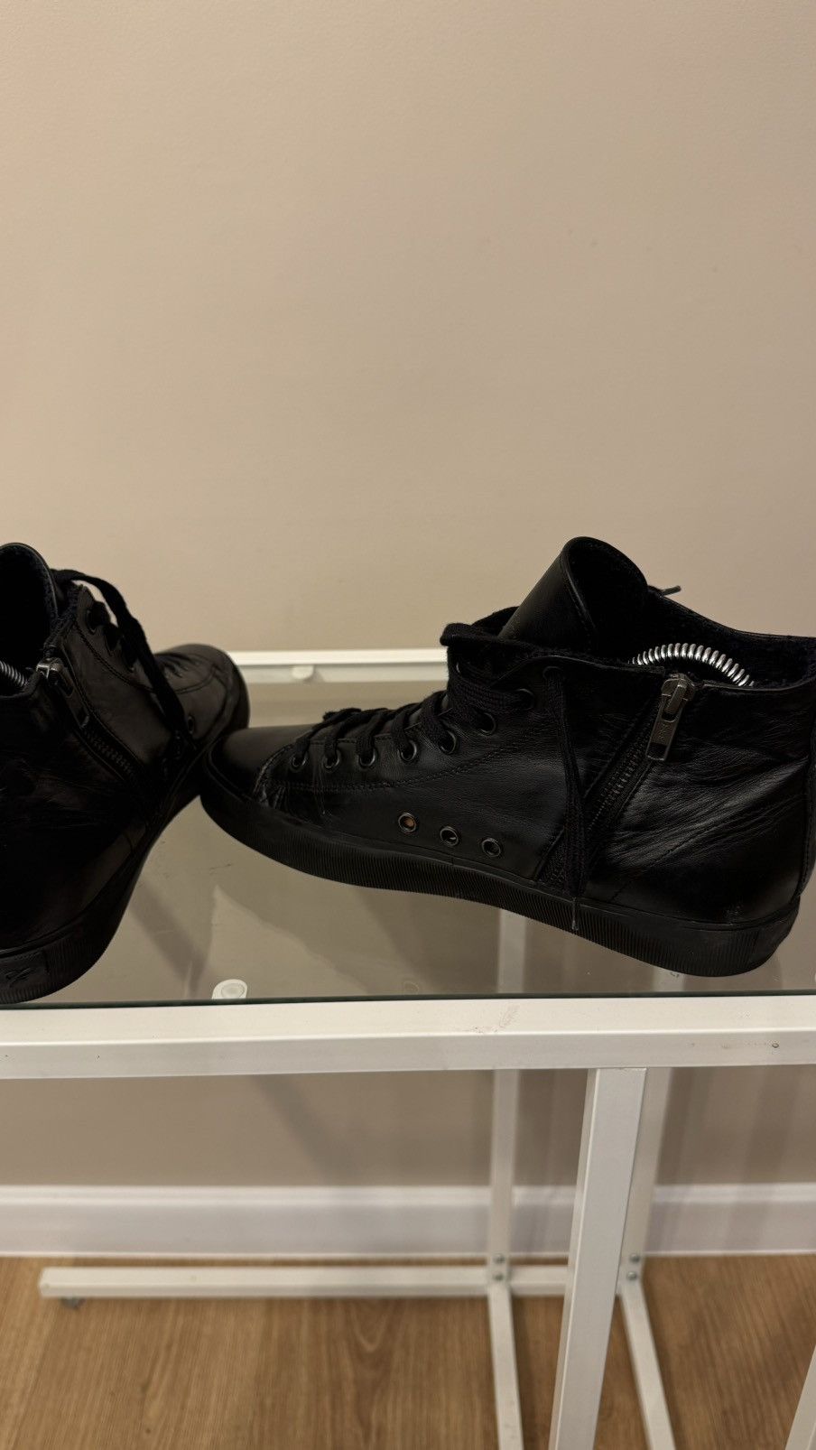 Leather Crown Leather Crown leather sneakers lace up luxury shoes buty Size US 8 / IT 38 - 6 Thumbnail