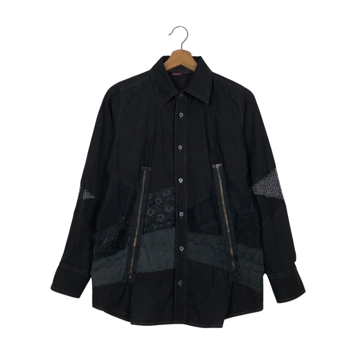 Japanese Brand 📌Punk Design Shirt Jacket Button Algonquins Over Design Size US M / EU 48-50 / 2 - 2 Thumbnail