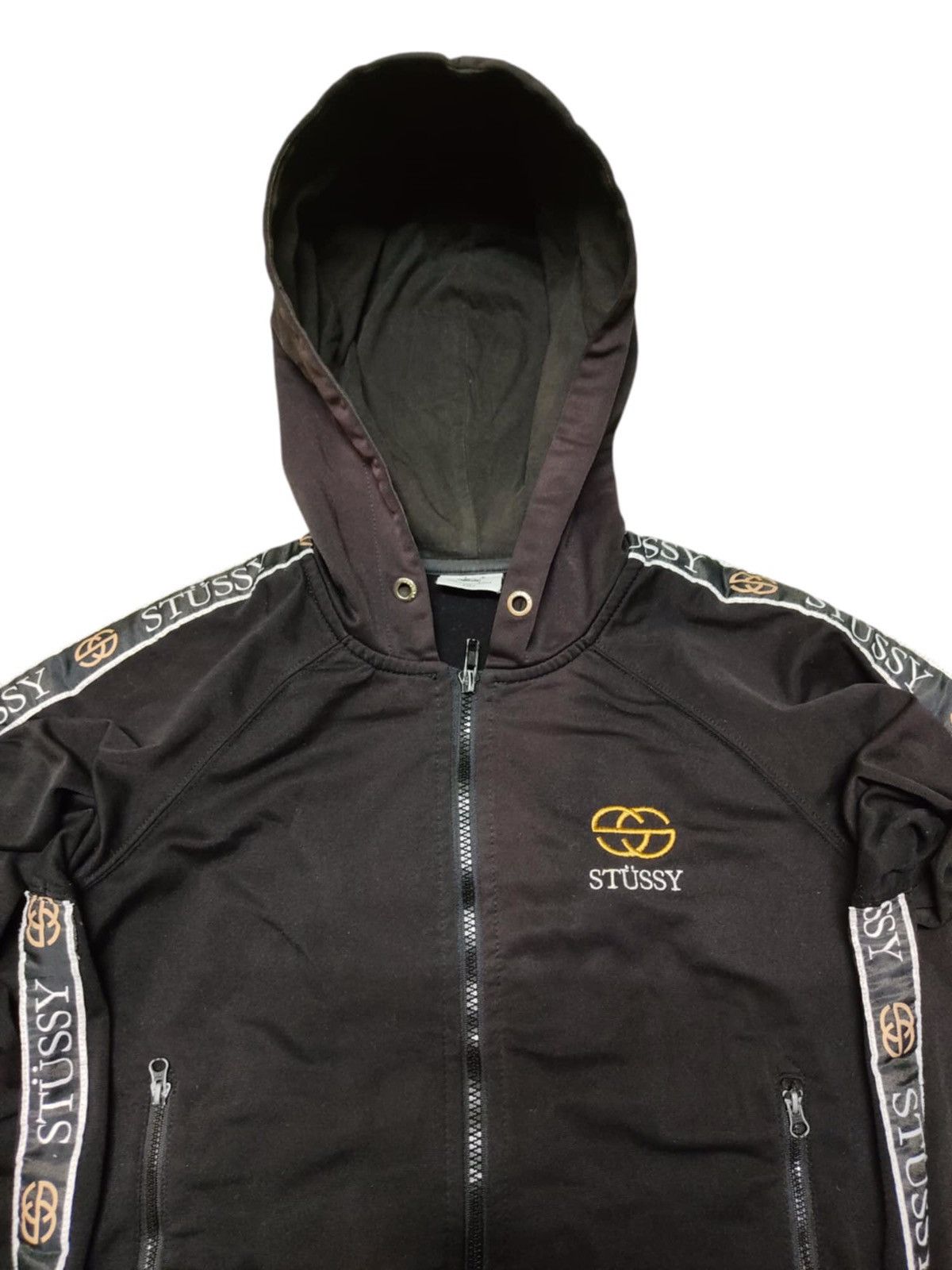 Stussy × Vintage VINTAGE Stussy Worldwide X Gucci Crop Hoodie Jacket Size M / US 6-8 / IT 42-44 - 6 Thumbnail