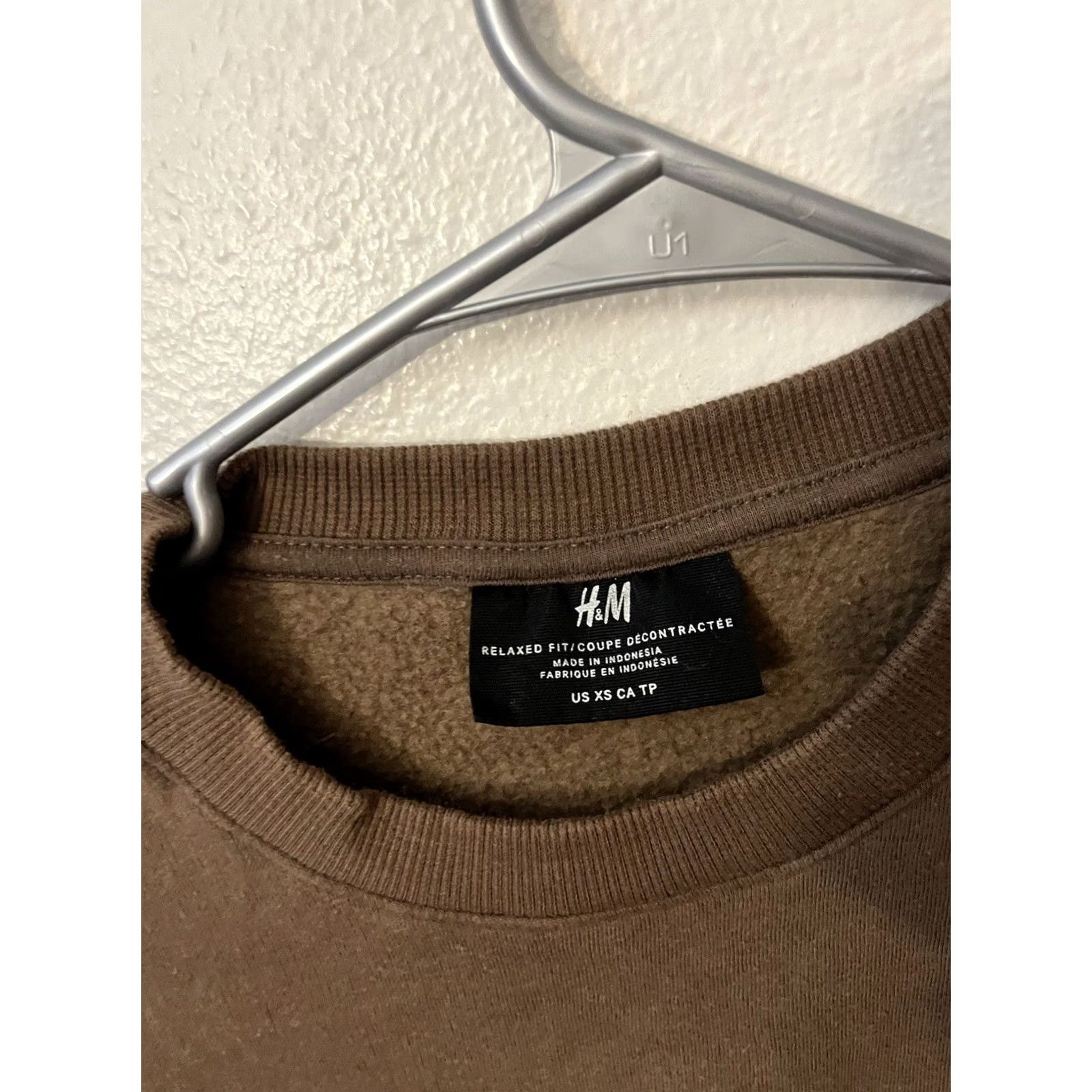 H&M H&M Sweatshirt Mens XS Brown Fleece Crew Neck Relaxed Fit Pullover Size US XS / EU 42 / 0 - 2 Thumbnail