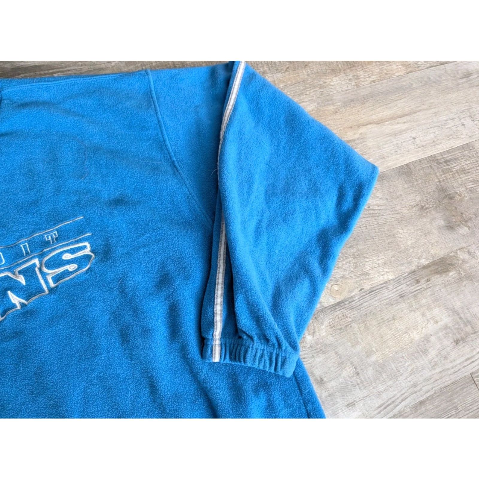 Spell VINTAGE Detroit Lions Sweatshirt NFL Logo 90s Fleece Blue XL Crew Neck Pullover Men Size US XL / EU 56 / 4 - 4 Thumbnail