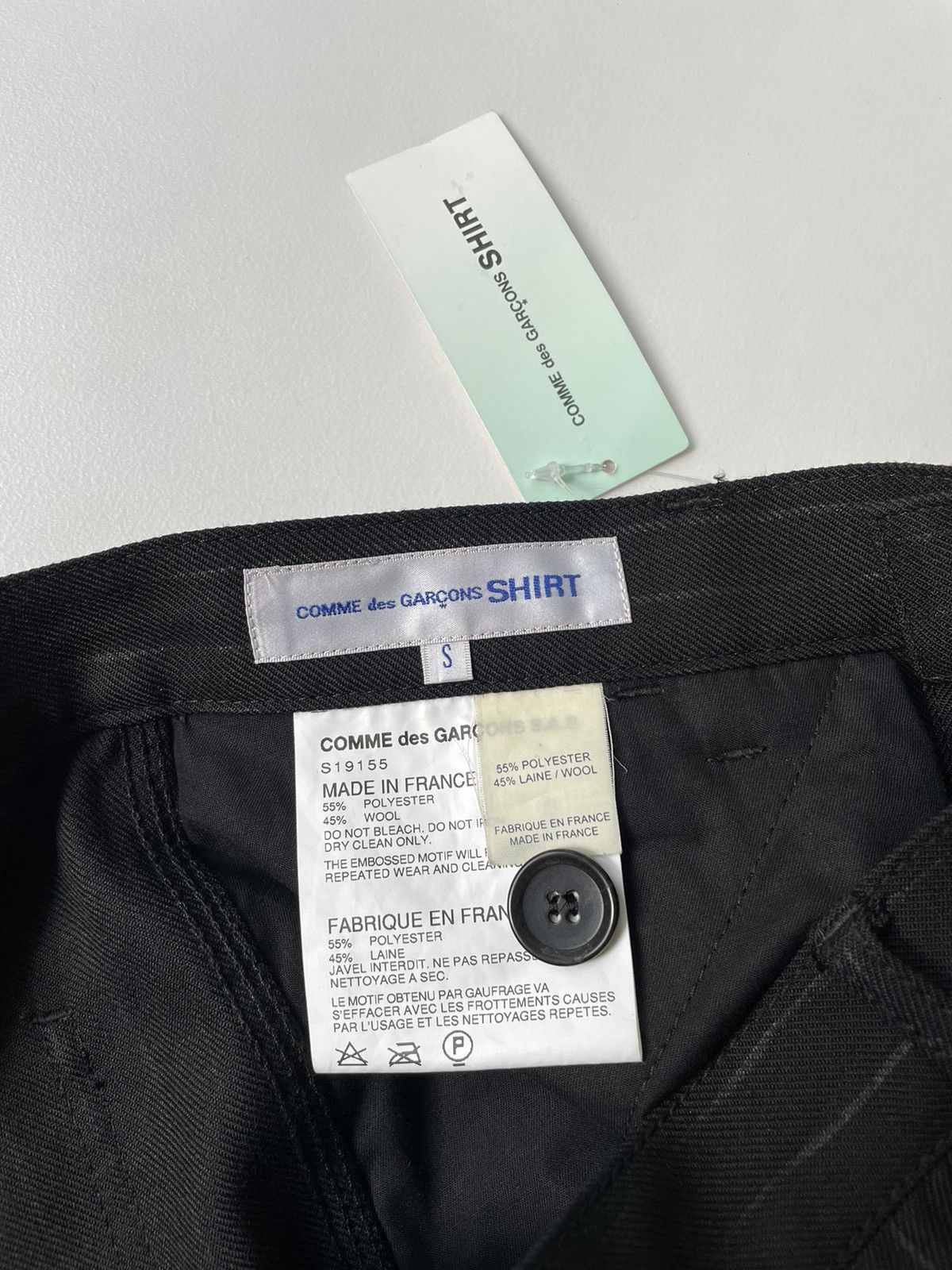 Comme des Garcons Black Pinstripe Wool Utility Trousers Size US 32 / EU 48 - 4 Thumbnail