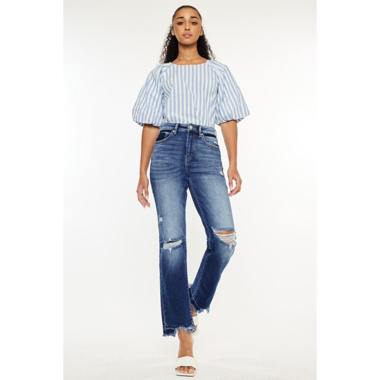 Other KanCan High Rise Distressed Slim Straight Jeans - Size 11/29 Size 29" - 2 Thumbnail