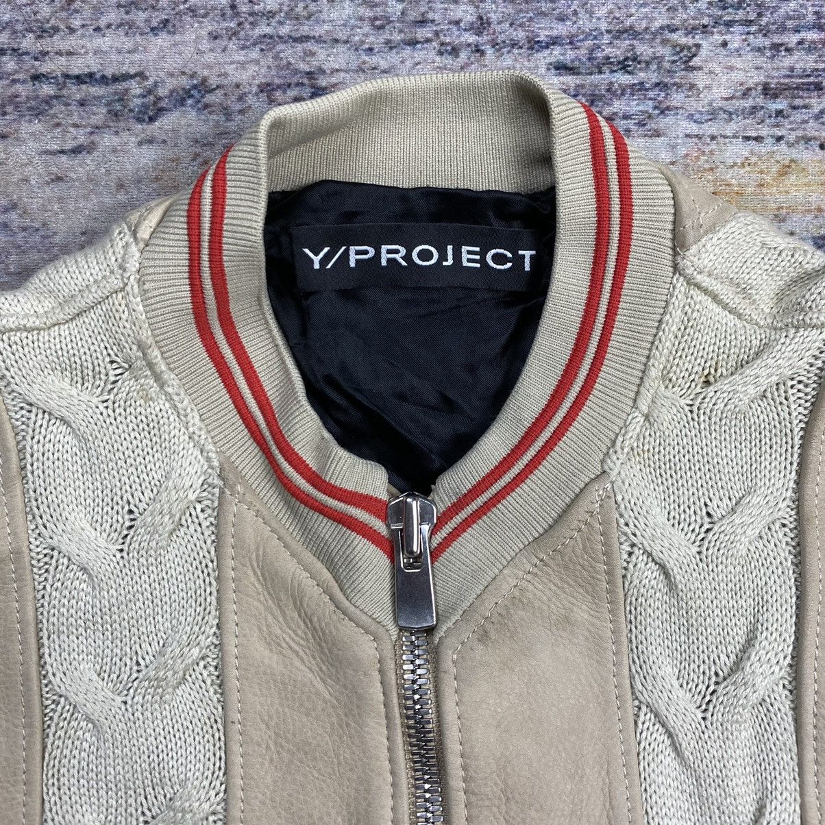 Y/Project Y/Project cable knit mix leather bomber jacket Size US M / EU 48-50 / 2 - 6 Thumbnail