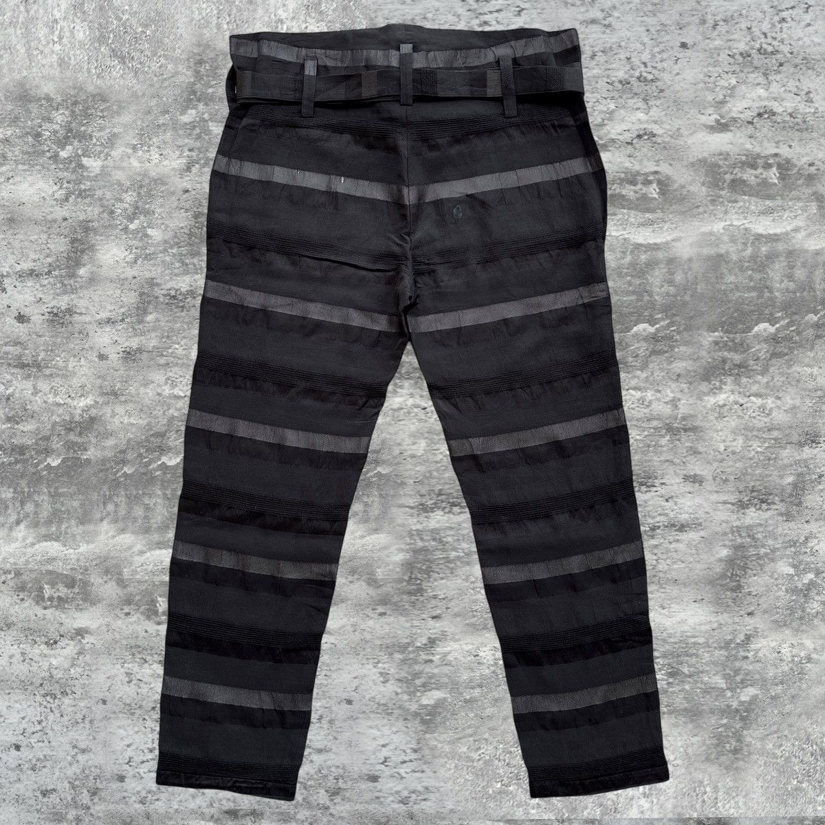 Limi Feu × Yohji Yamamoto Limi Feu Striped Pants with Belt Size US 33 - 2 Thumbnail