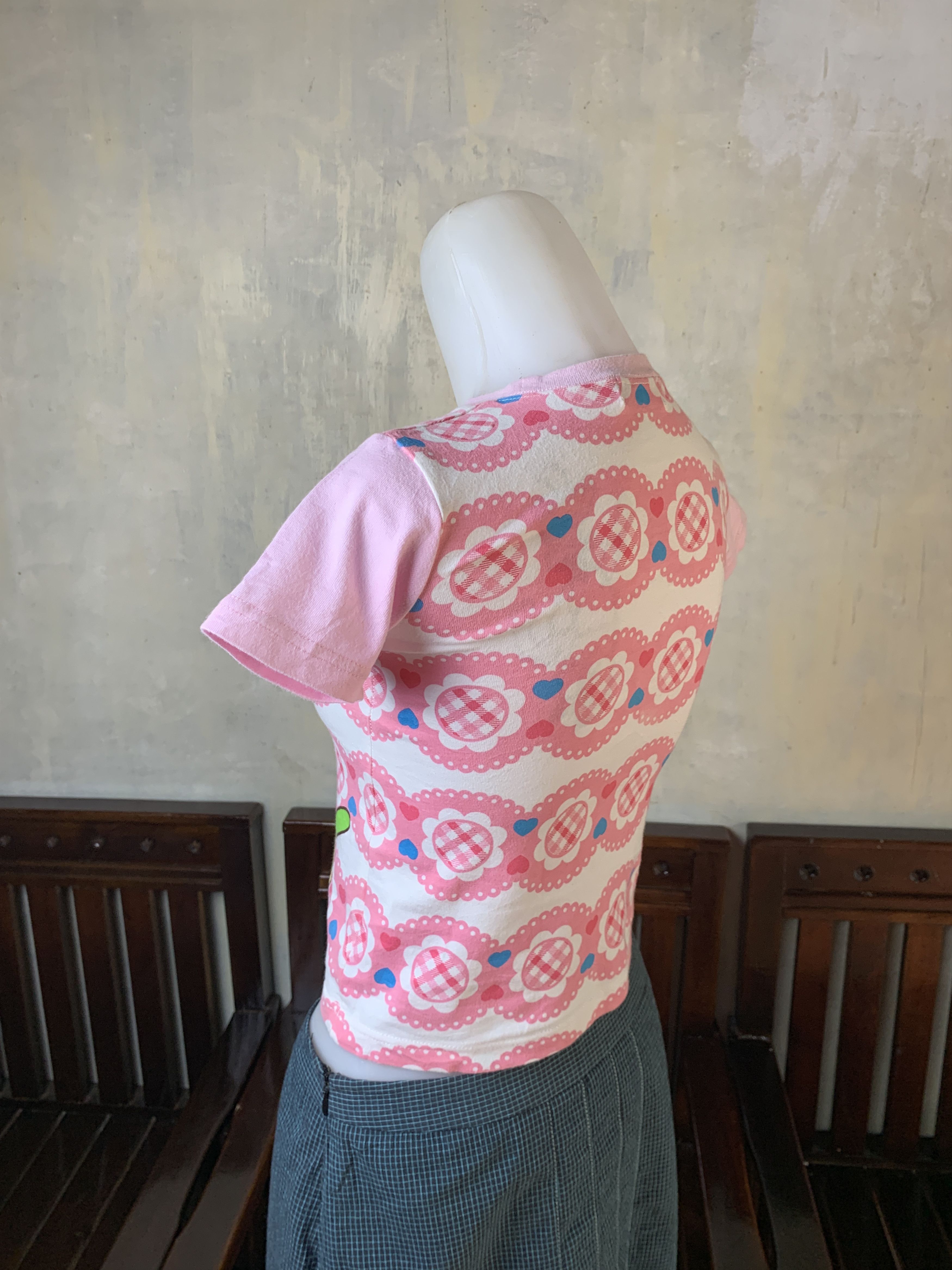 Japanese Brand 2000s u-sa-ha-na by Sanrio Baby Tee (XS) Size XS / US 0-2 / IT 36-38 - 3 Thumbnail
