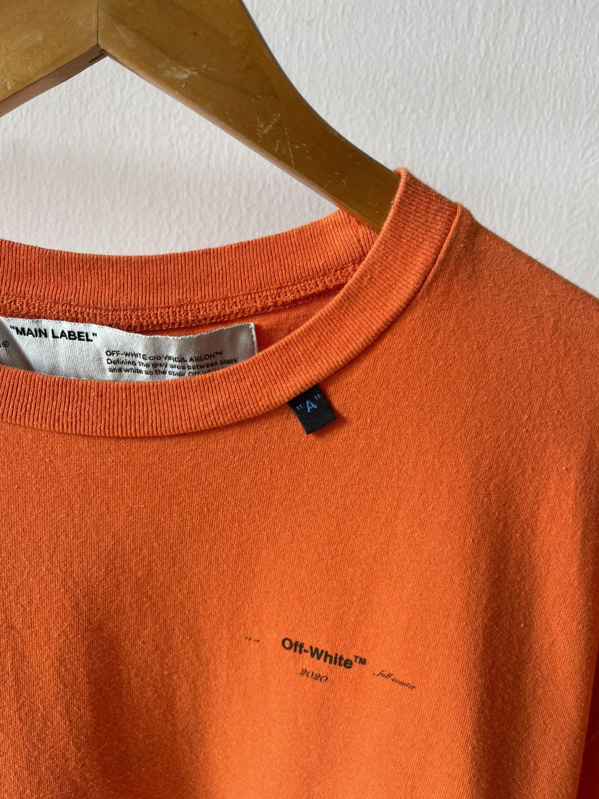Off-White F/W2020 Off White Orange Tee A1 Size US XL / EU 56 / 4 - 5 Thumbnail