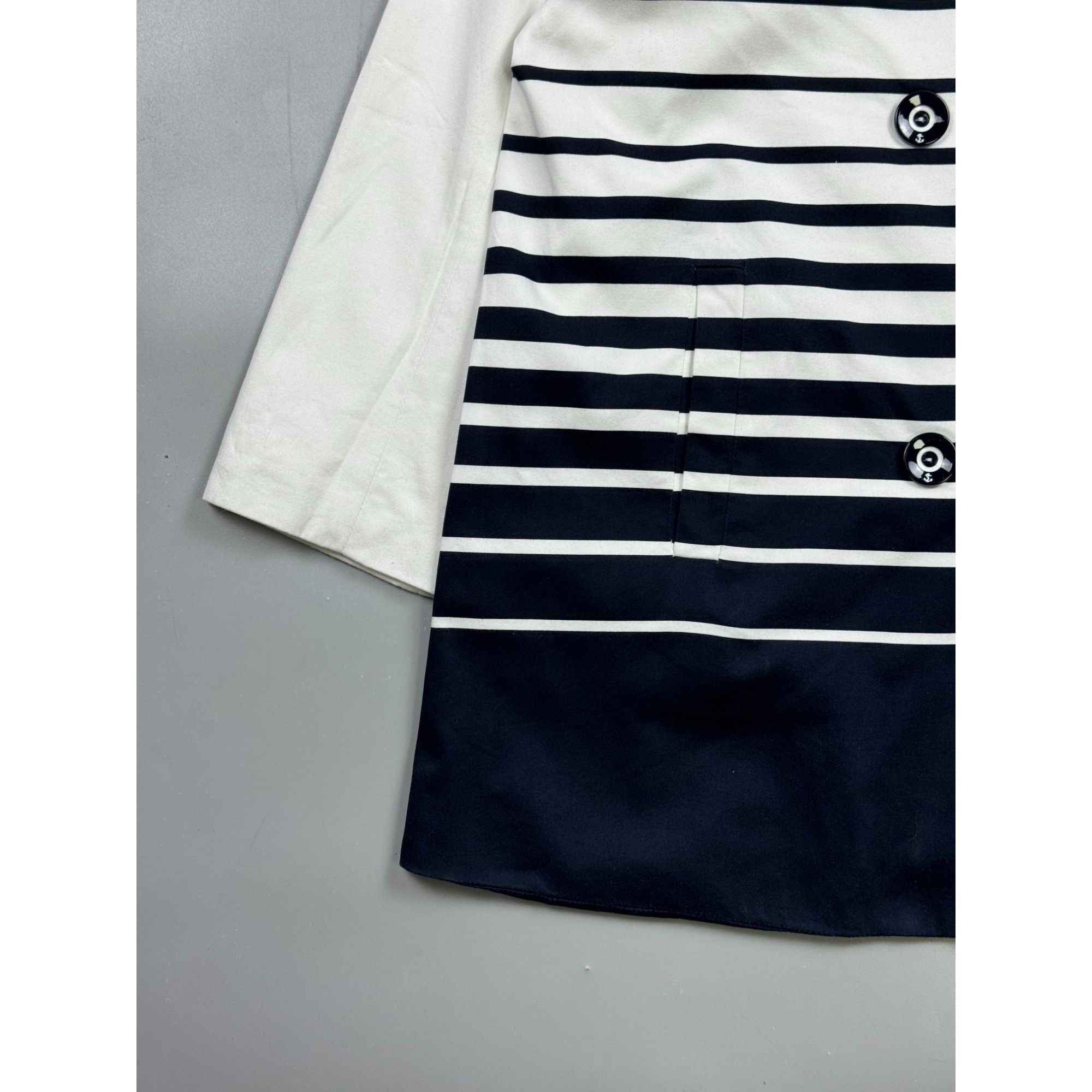 Paul & Shark Paul & Shark Double Breasted Striped Coat (Y1222) Size M / US 6-8 / IT 42-44 - 2 Thumbnail