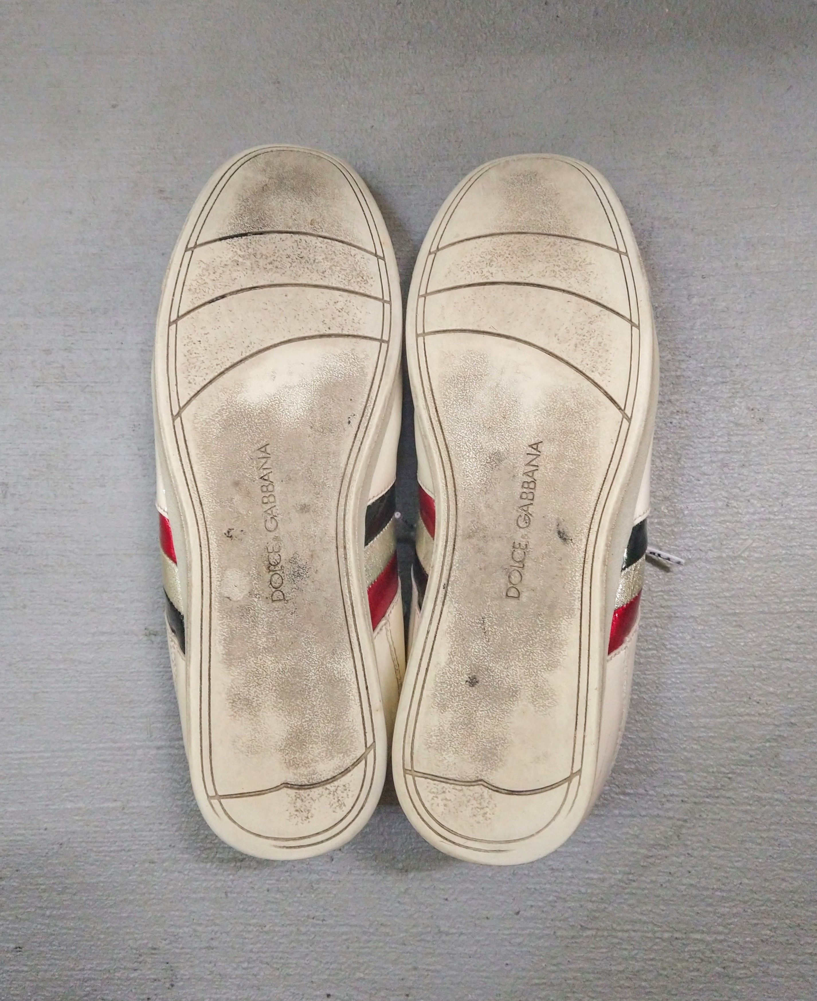 Dolce & Gabbana × Vintage Dolce & Gabbana Sneakers Size 9.5 White Patent Leather Y2K Size US 9.5 / EU 42-43 - 19 Thumbnail