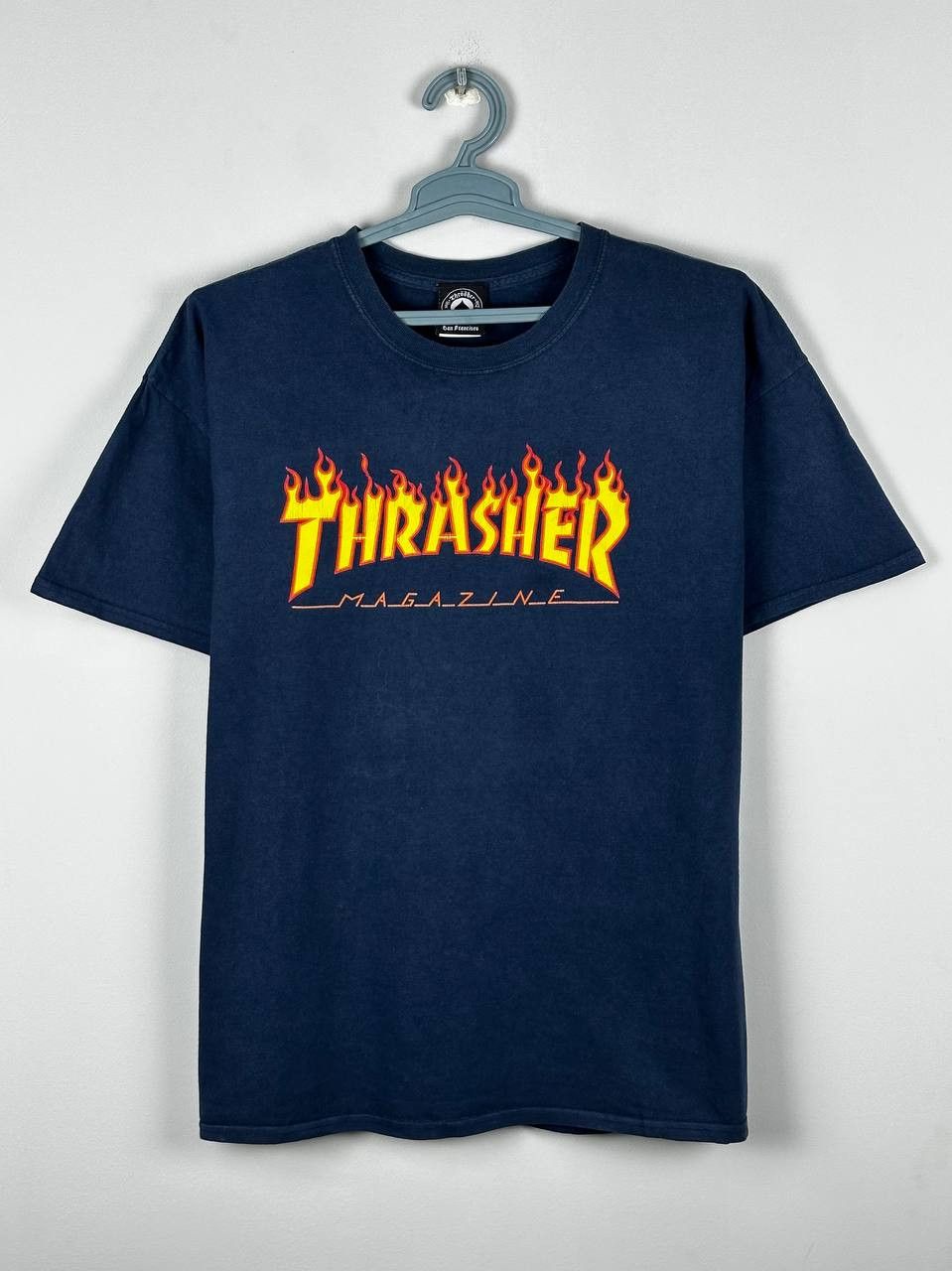 Thrasher Thrasher Vintage Faded Flaming Logo T-shirt Size US XL / EU 56 / 4 - 1 Thumbnail