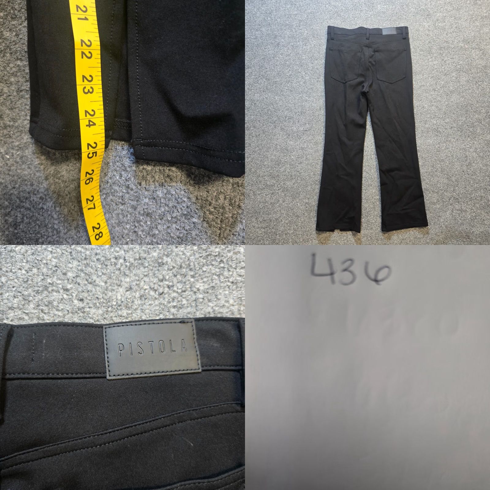 Pistola **PISTOLA Petite Women's Size 28 Black Cropped Flare Stretch Pant** User: PISTOLA Petite Women's Size 28 Black Cropped Flare Stretch Pant Size 28" / US 6 / IT 42 - 8 Thumbnail