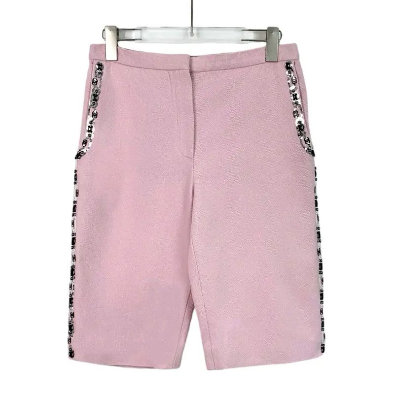 Chanel Chanel Pink Cotton Women's Shorts 0089 Size 23" - 1 Thumbnail