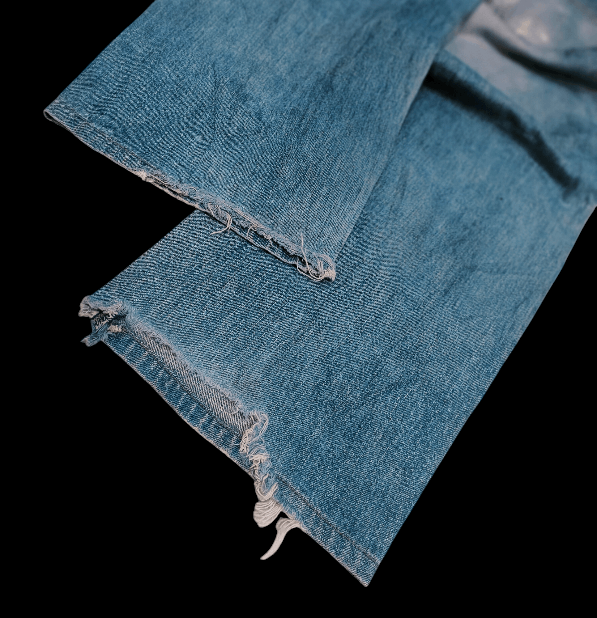 Japanese Brand 💥Baggy Flared Distressed Gl Heart Denim 💥 Size US 36 / EU 52 - 10 Thumbnail