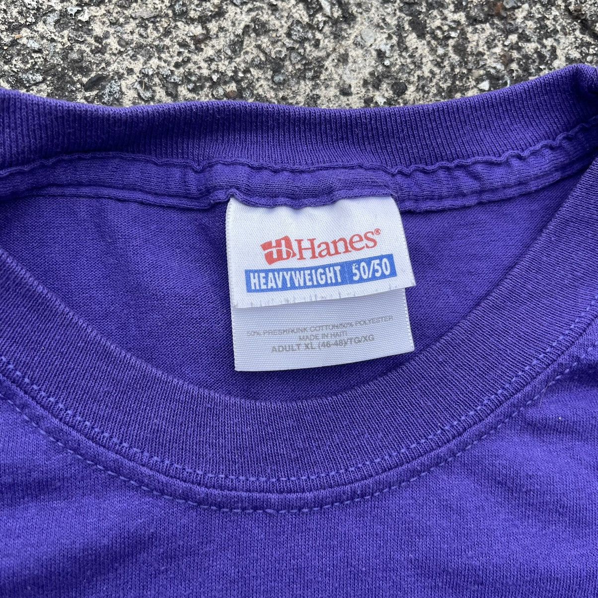 Hanes × Vintage Vintage Y2K HANES HEAVYWEIGHT Purple Blank Shirt Size US XL / EU 56 / 4 - 3 Thumbnail