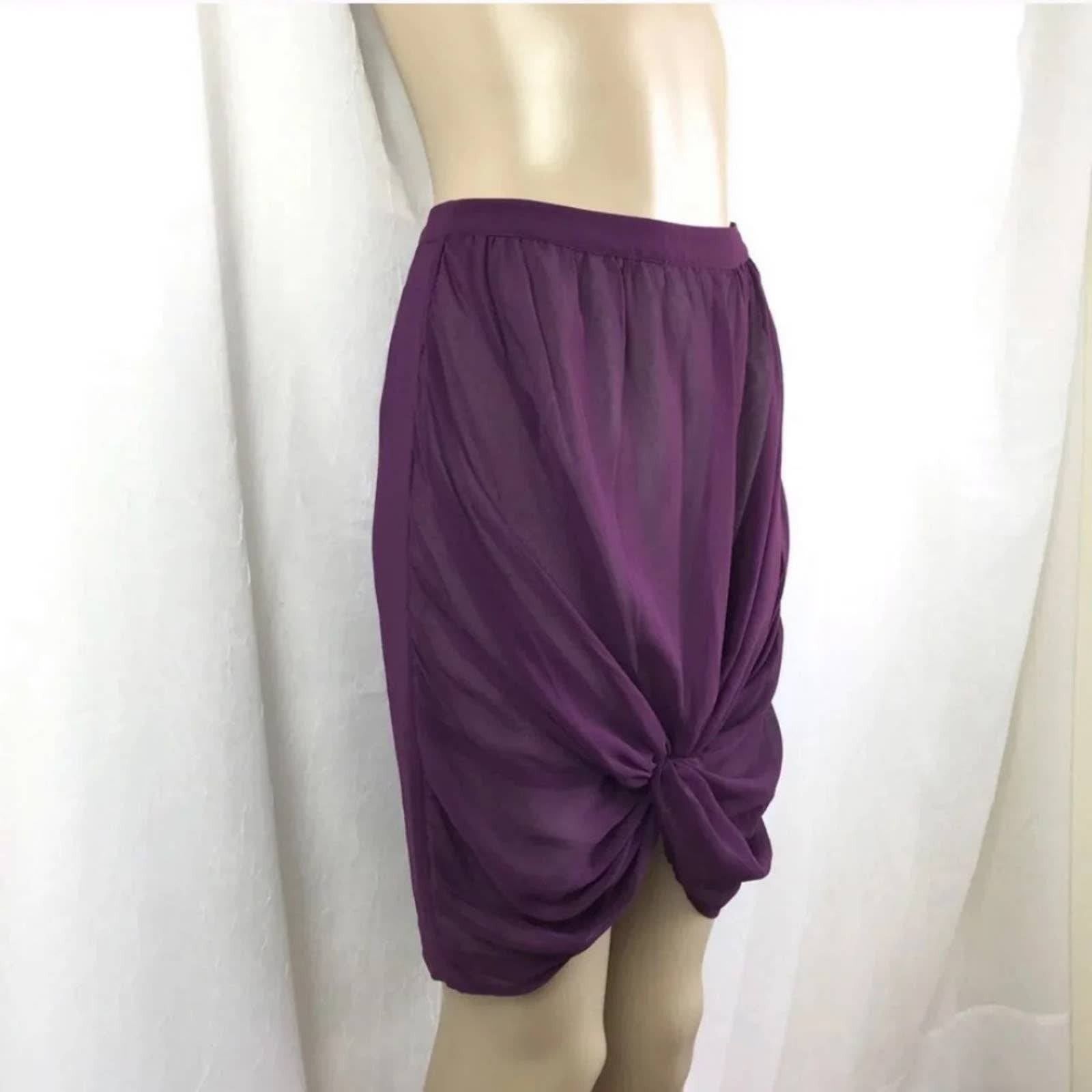 Urban Outfitters Silence + Noise Purple Chiffon Knee Skirt Urban Outfitters 0 Size 27" / US 4 / IT 40 - 2 Thumbnail