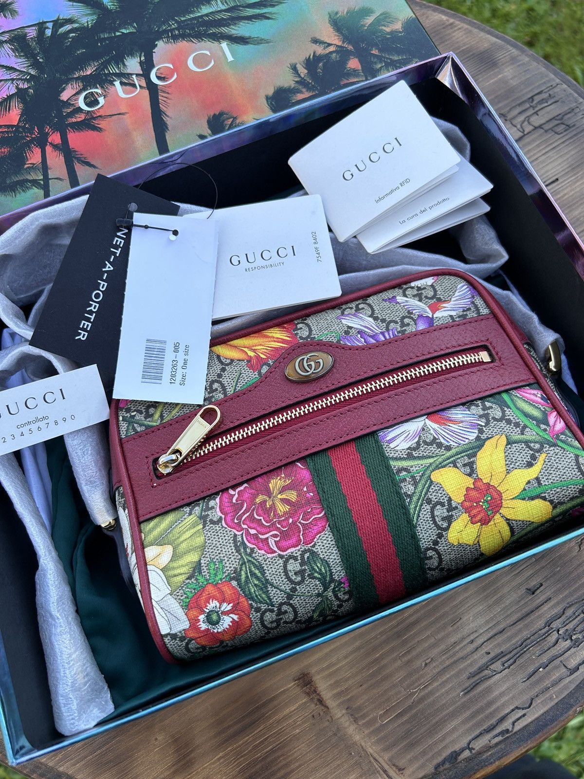 Gucci GG Flora Ophidia Crossbody Shoulder Bag