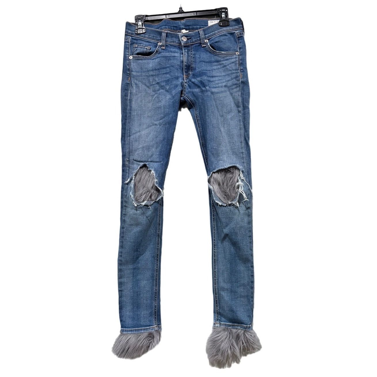 Rag & Bone RAG & BONE Skinny Fur Lined Jeans Color Carmine Sz 27 Size 27" / US 4 / IT 40 - 1 Thumbnail