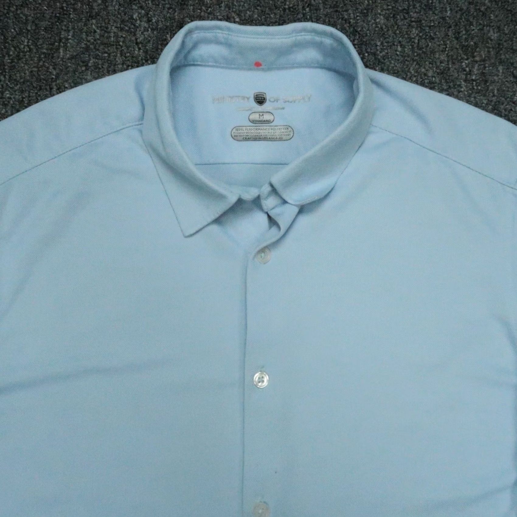 Vintage Ministry Of Supply Shirt Mens Medium Blue Performance Long Sleeve Button-Up Shirt Size US M / EU 48-50 / 2 - 2 Thumbnail