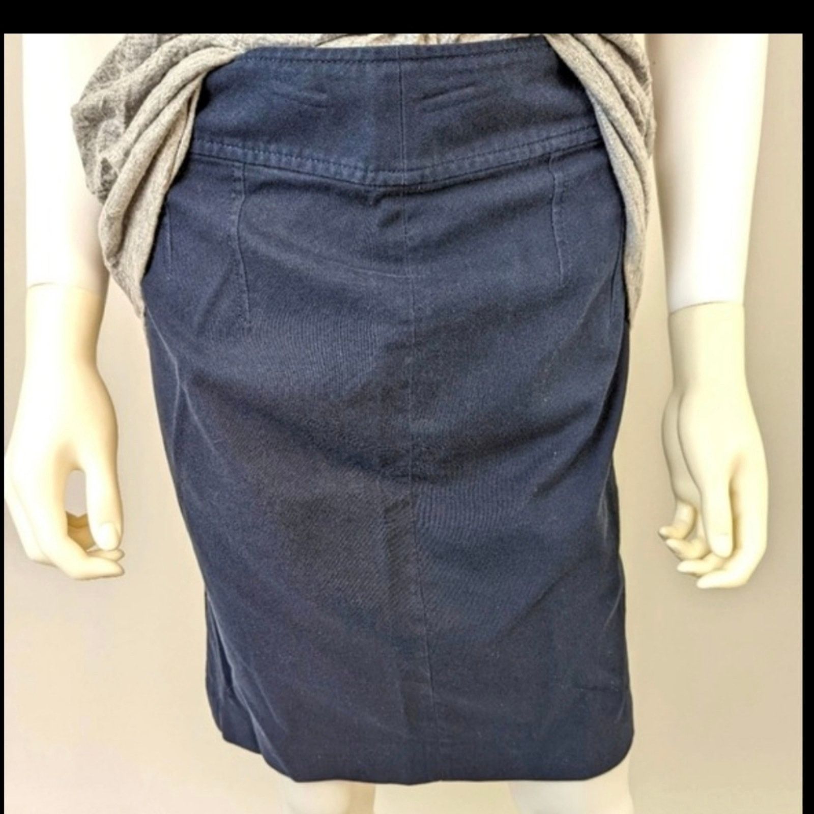 Banana Republic Banana Republic Canvas Blue Pencil Skirt / 2 Size 26" / US 2 / IT 38 - 5 Thumbnail