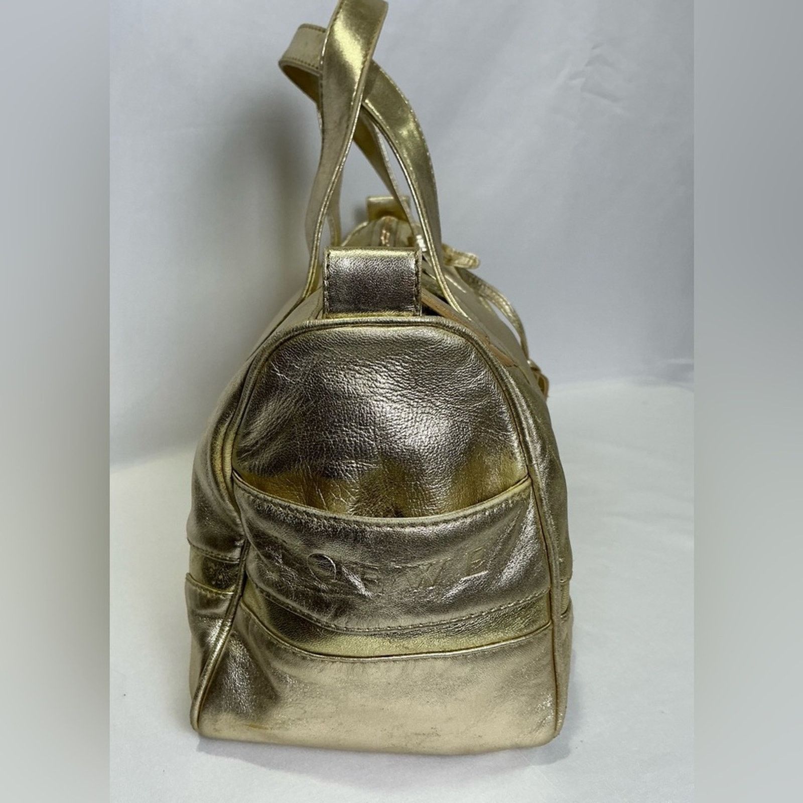 Loewe Loewe Leather Gold Amazona Satchel Bag with Glossy Finish Size ONE SIZE - 5 Thumbnail