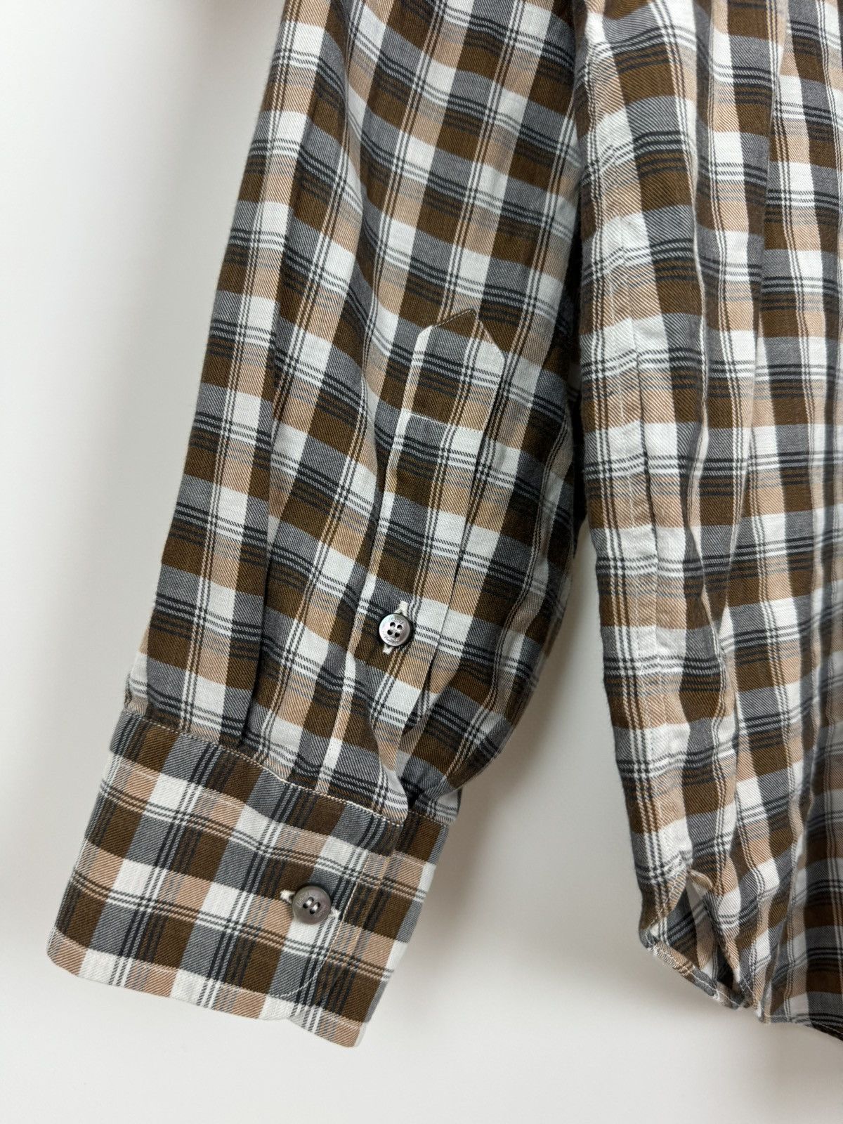 Brioni Brioni Check Buttons Shirt Size US XXL / EU 58 / 5 - 12 Thumbnail