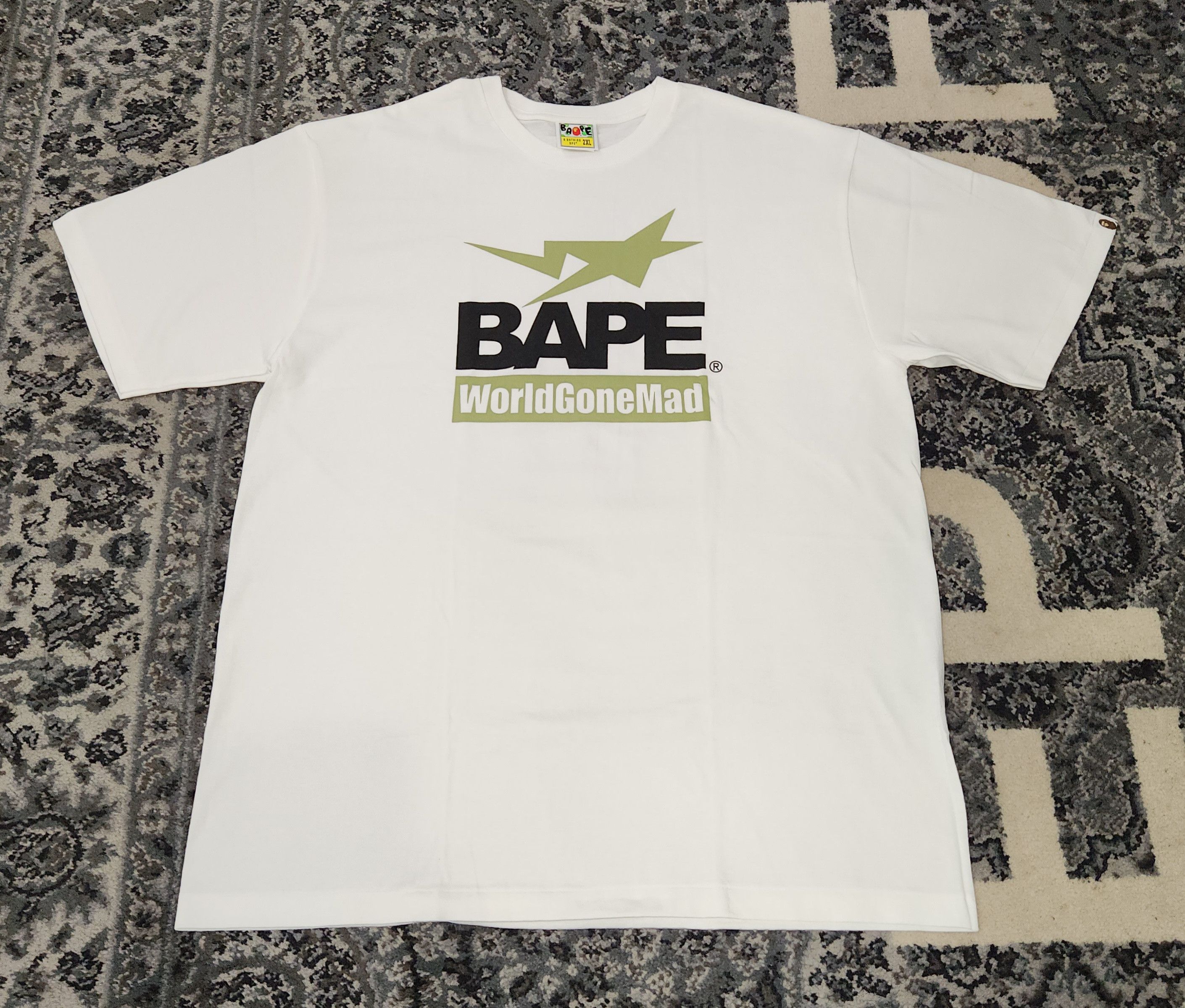 image of Bape Archive Graphic Tee in White, Men's (Size 2XL)