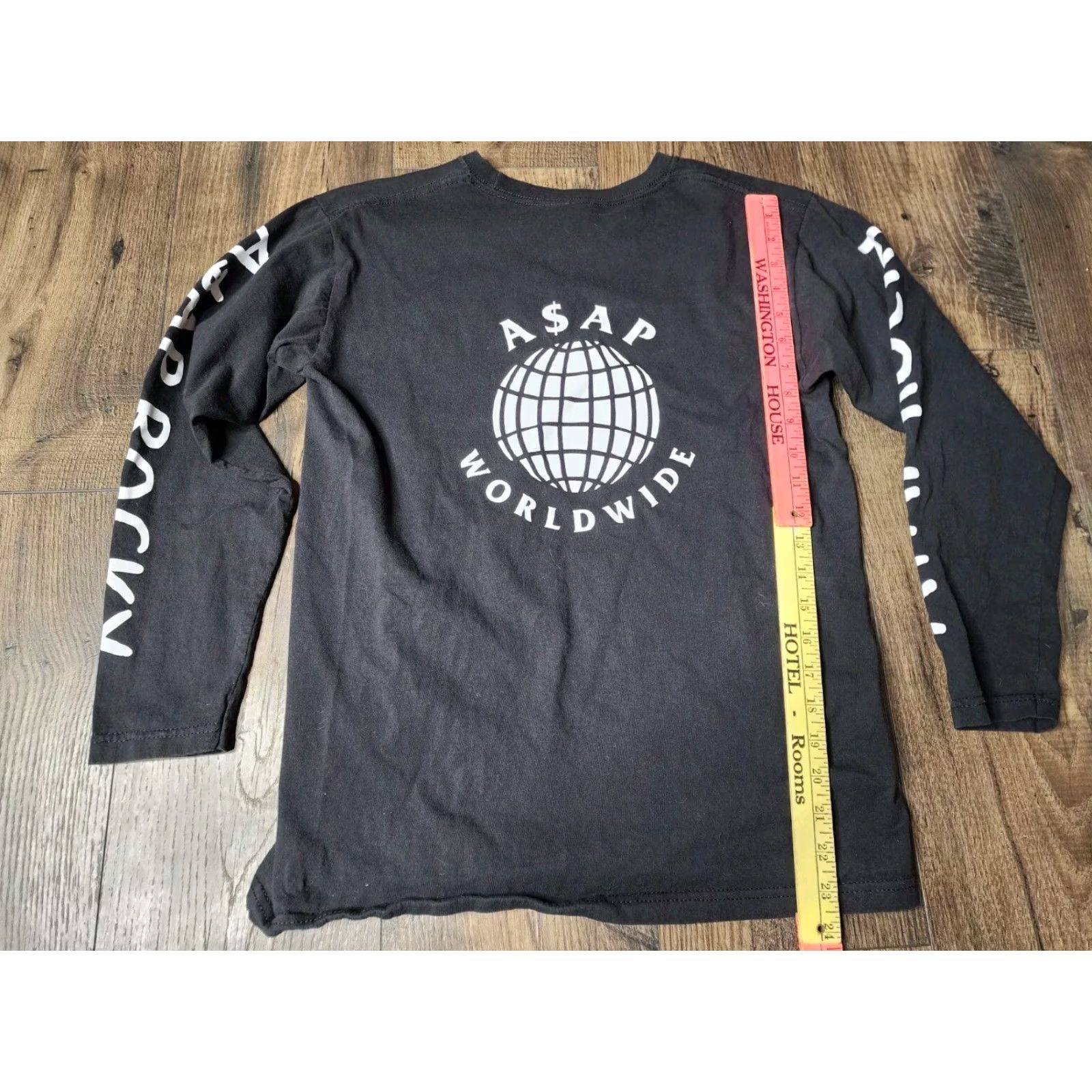 Doublet VINTAGE? No — Actually Unbranded ASAP Rocky Worldwide Album Tour Tee T Shirt Long Sleeve Men S Black Logo Graphic 2000s Music Mens Size US S / EU 44-46 / 1 - 2 Thumbnail