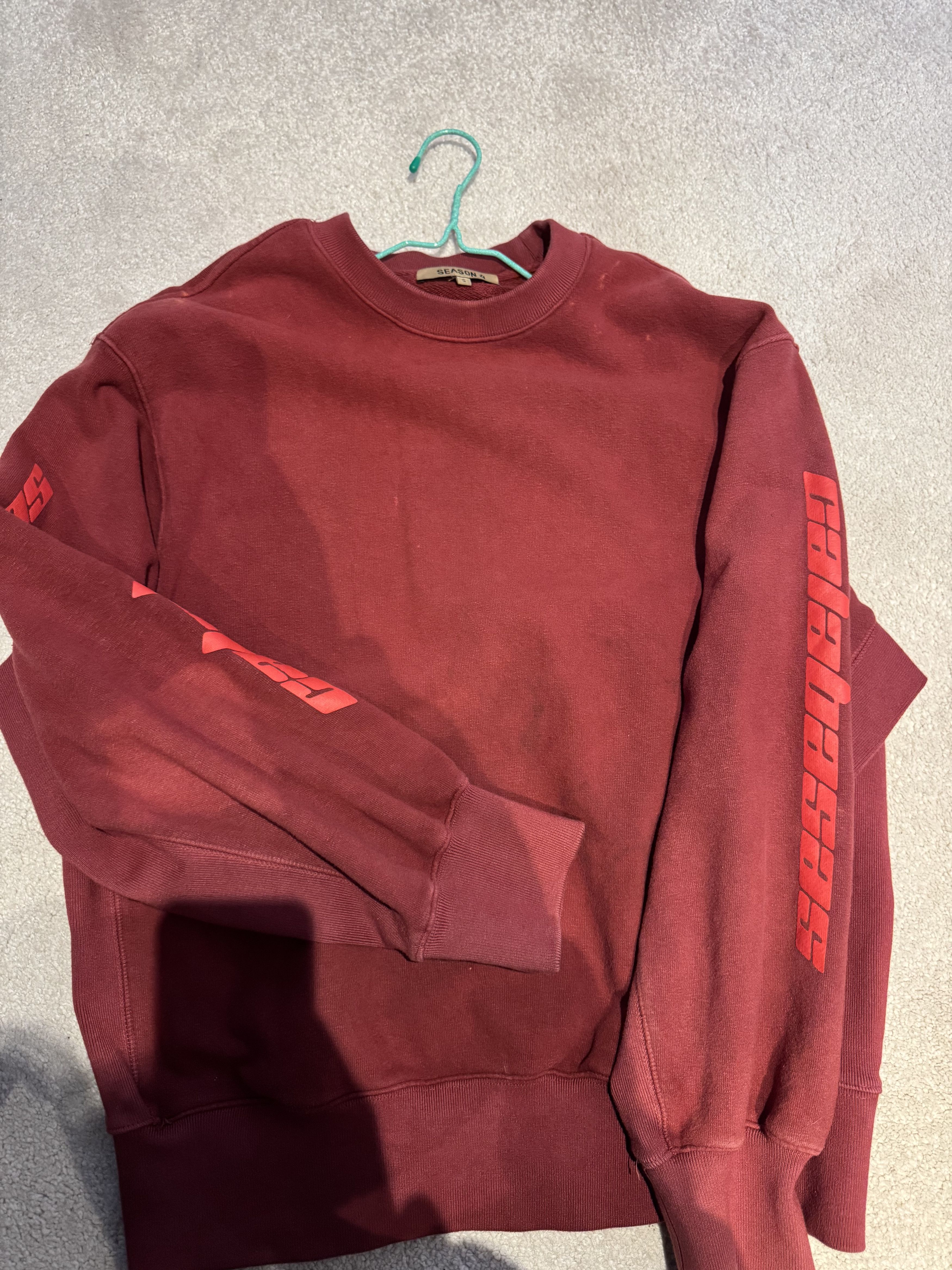 Yeezy Yeezy Season 4 Maroon Sweatshirt Size US S / EU 44-46 / 1 - 2 Thumbnail