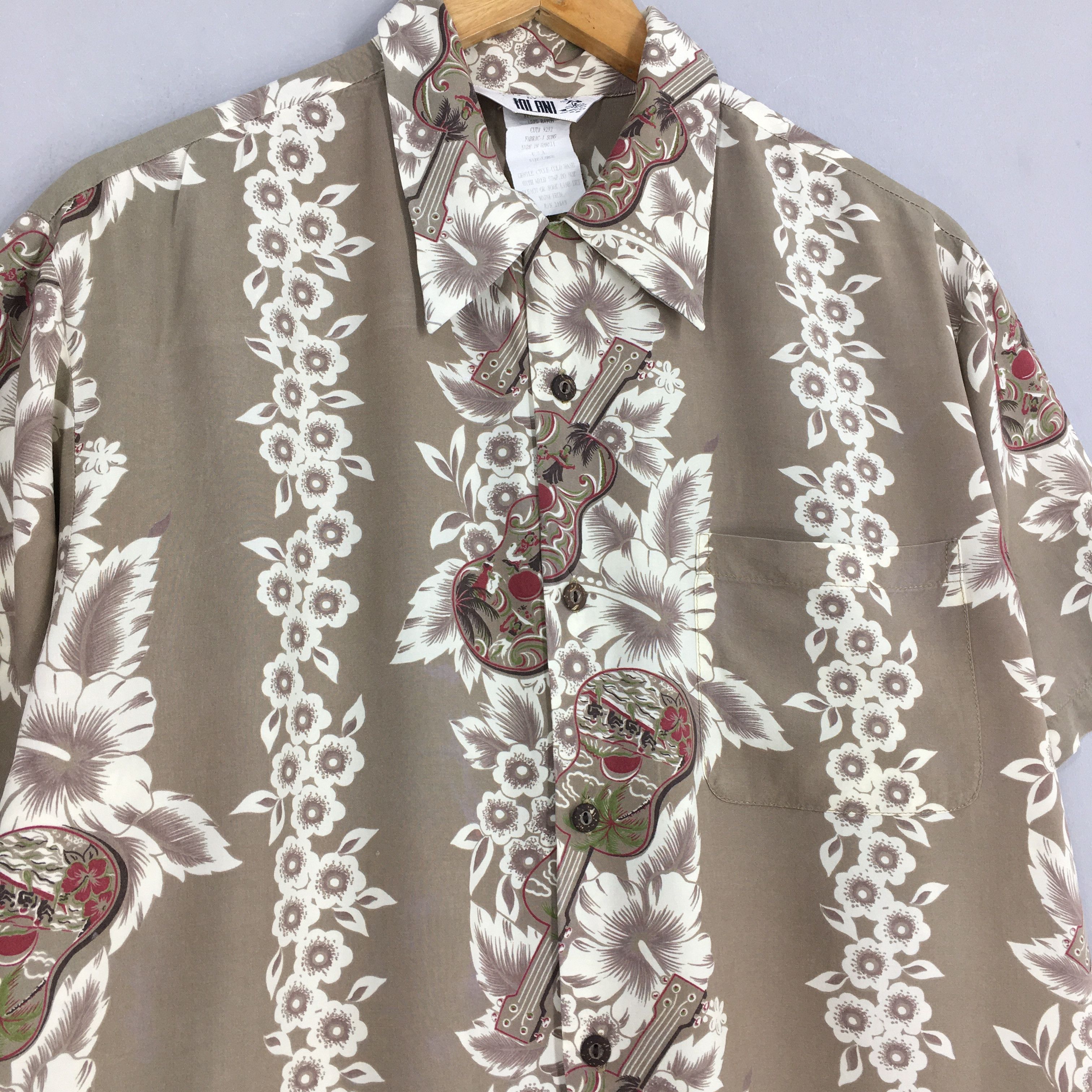 IOLANI Vintage Iolani Made In Hawaii Beach View Aloha Shirt Large Size US L / EU 52-54 / 3 - 3 Thumbnail