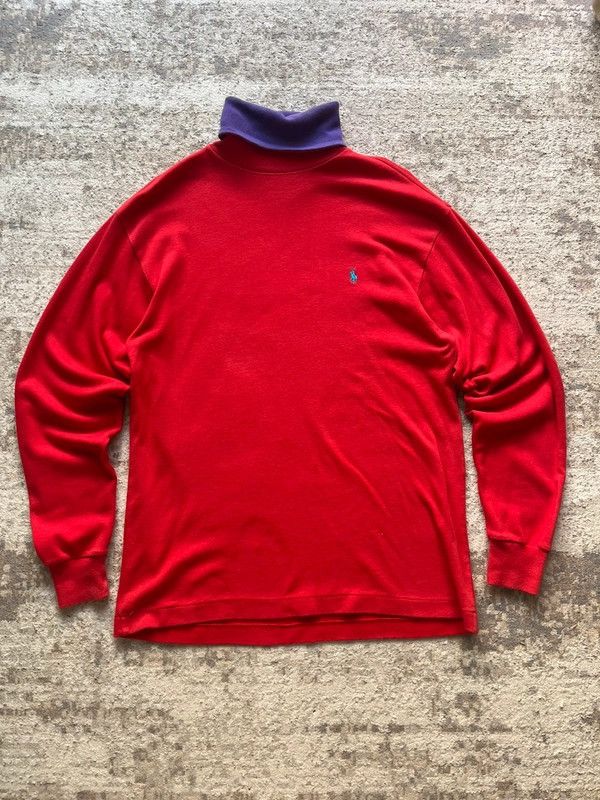 Polo Ralph Lauren OG Polo Ralph Lauren Sz M Vintage 90s Turleneck Rare Size US M / EU 48-50 / 2 - 1 Thumbnail