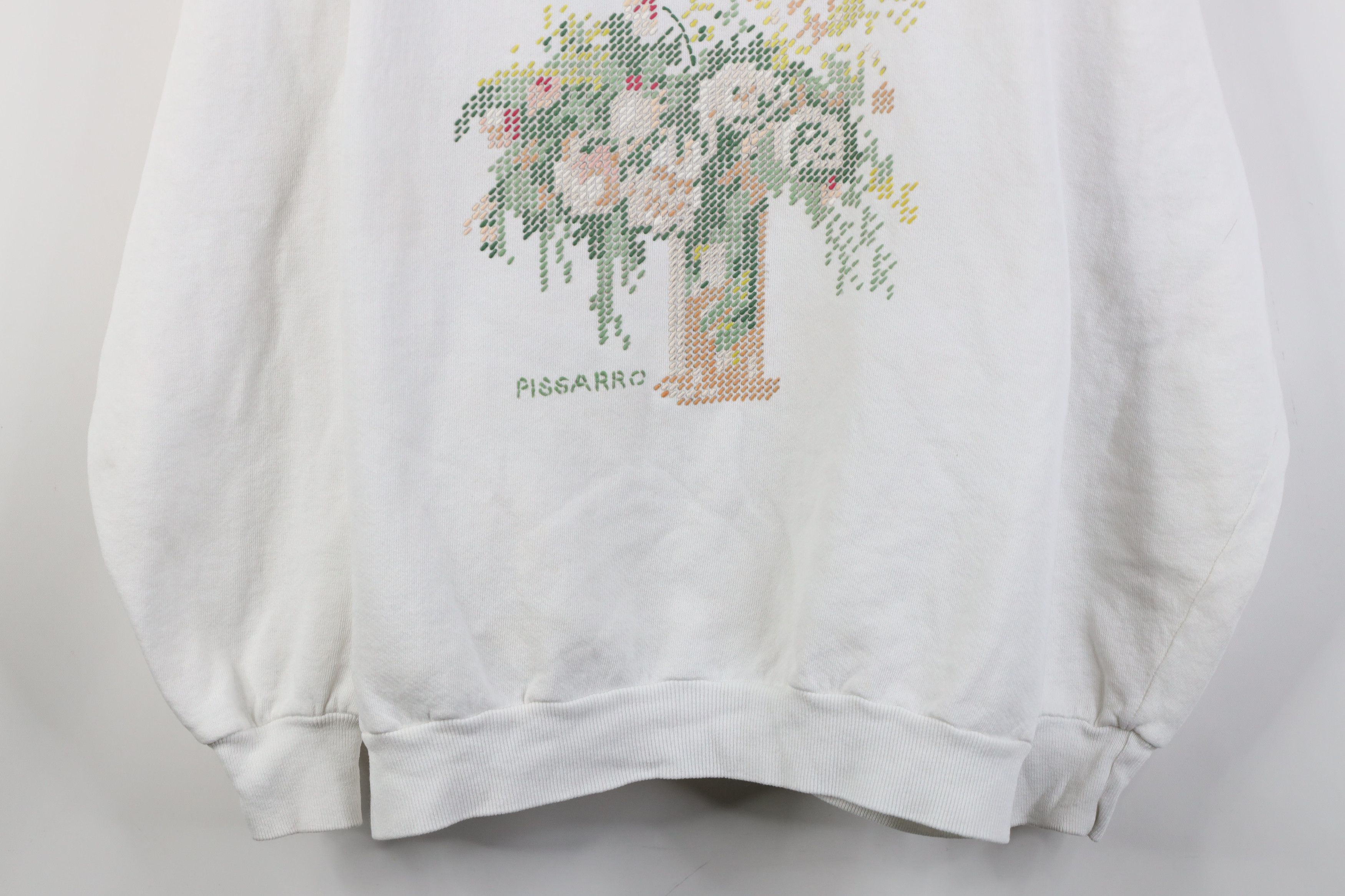 Vintage Vintage 90s Camille Pissarro Art Flower Crewneck Sweatshirt Size XL / US 12-14 / IT 48-50 - 3 Thumbnail