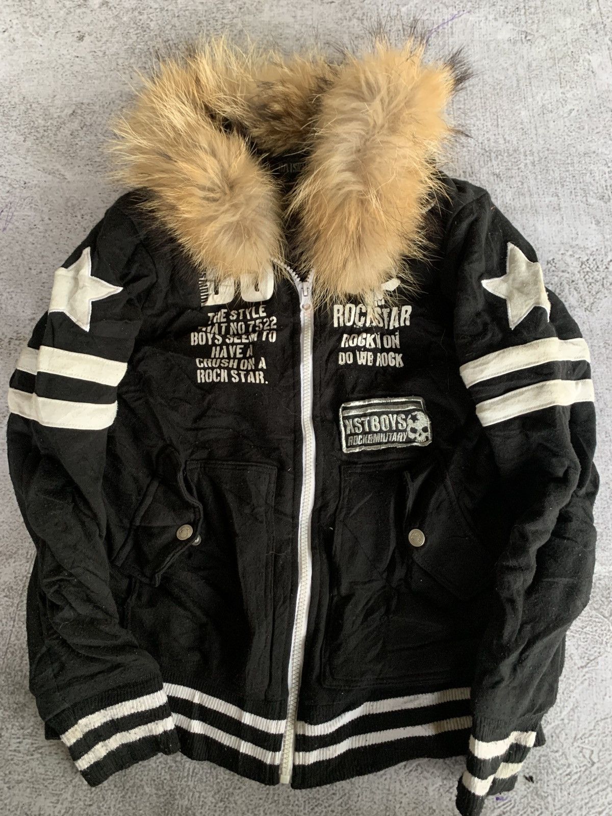 Japanese Brand Batsu fur zip up Size US M / EU 48-50 / 2 - 1 Thumbnail