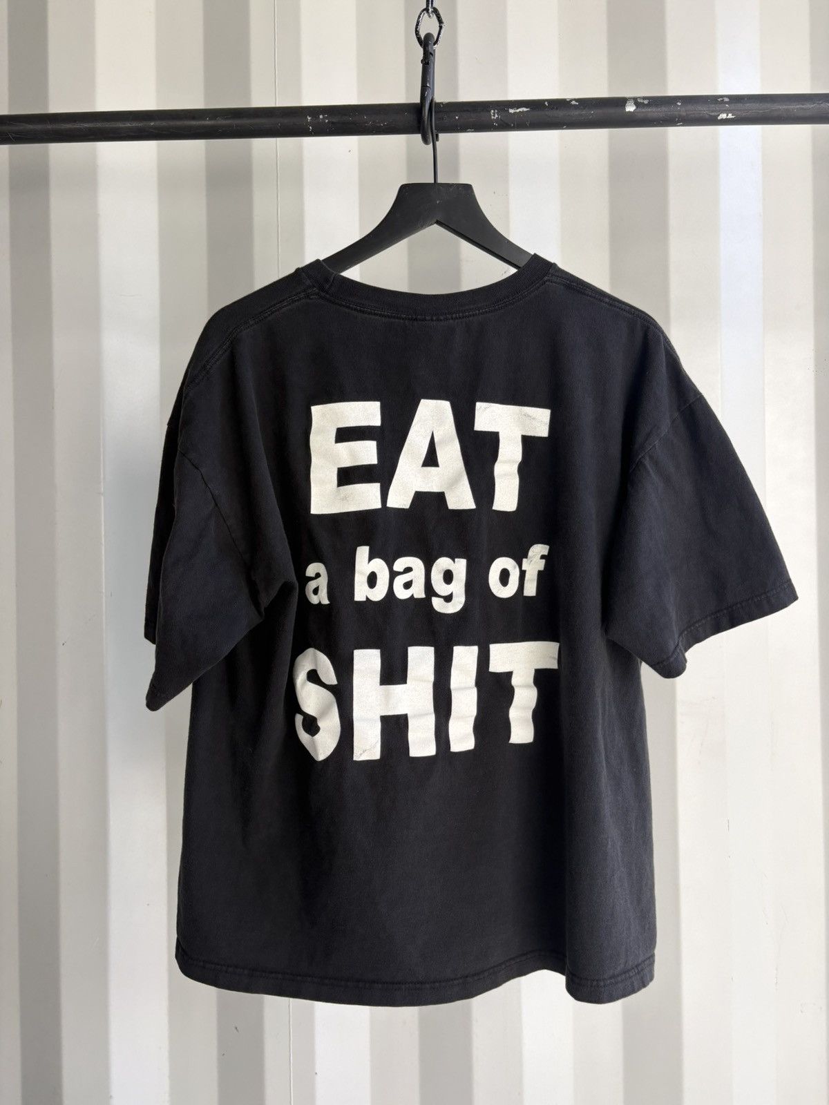 Band Tees Vintage Eat A Bag Of Shit Shirt Faded Thrashed GRUNGE Size US XL / EU 56 / 4 - 1 Thumbnail