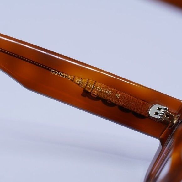 Gucci Gucci GG1837O 002 Eyeglasses Havana 51mm Cat Eye Frame Size ONE SIZE - 6 Thumbnail