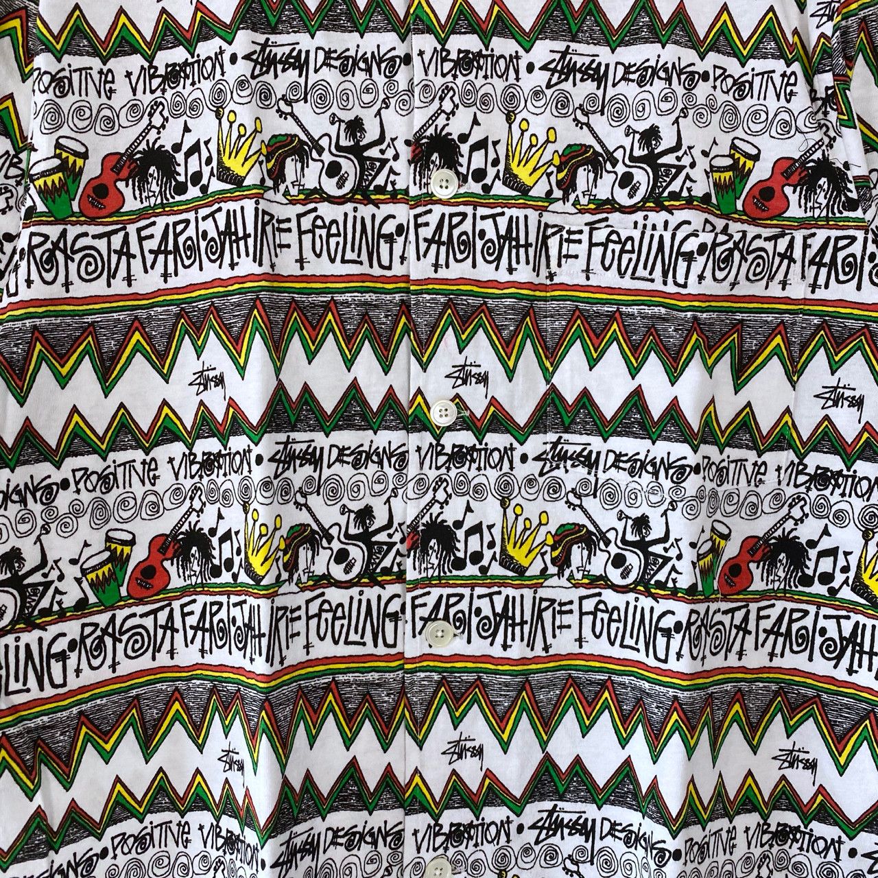 Stussy X OUR LEGACY WORKSHOP TOM TOM POSITIVE VIBRATION BOX SHIRT Size US M / EU 48-50 / 2 - 3 Thumbnail
