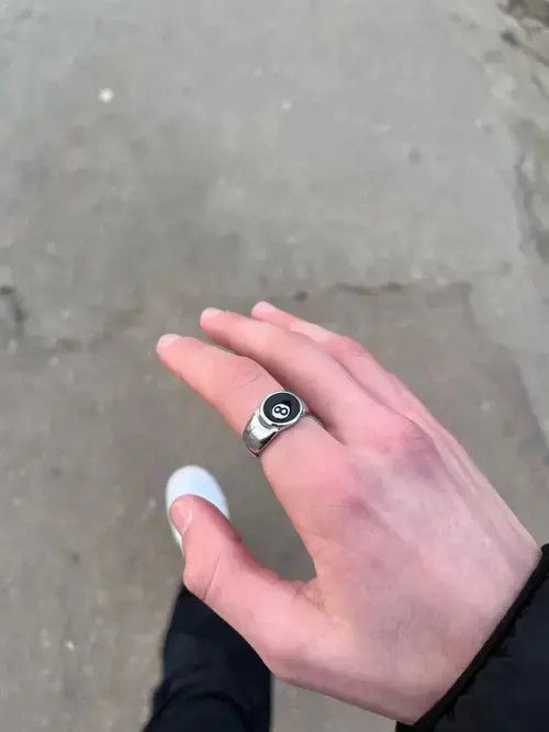 Ring Of Fire Number 8 Black Billiard Adjustable Ring Size ONE SIZE - 2 Thumbnail
