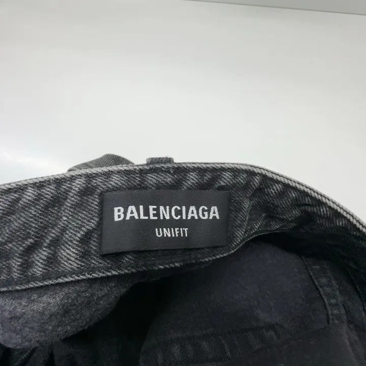 Balenciaga Balenciaga Men's Black Logo Denim Pants 0079-2507 Size US 26 / EU 42 - 4 Thumbnail