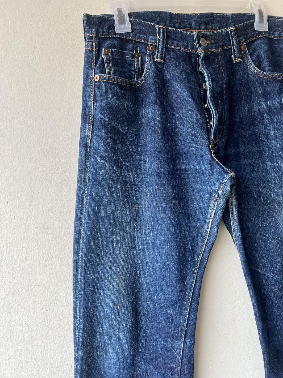 Full Count & Co. Vintage Full Count Japan Fade Blue Denim Selvedge Jeans Size US 31 - 12 Thumbnail