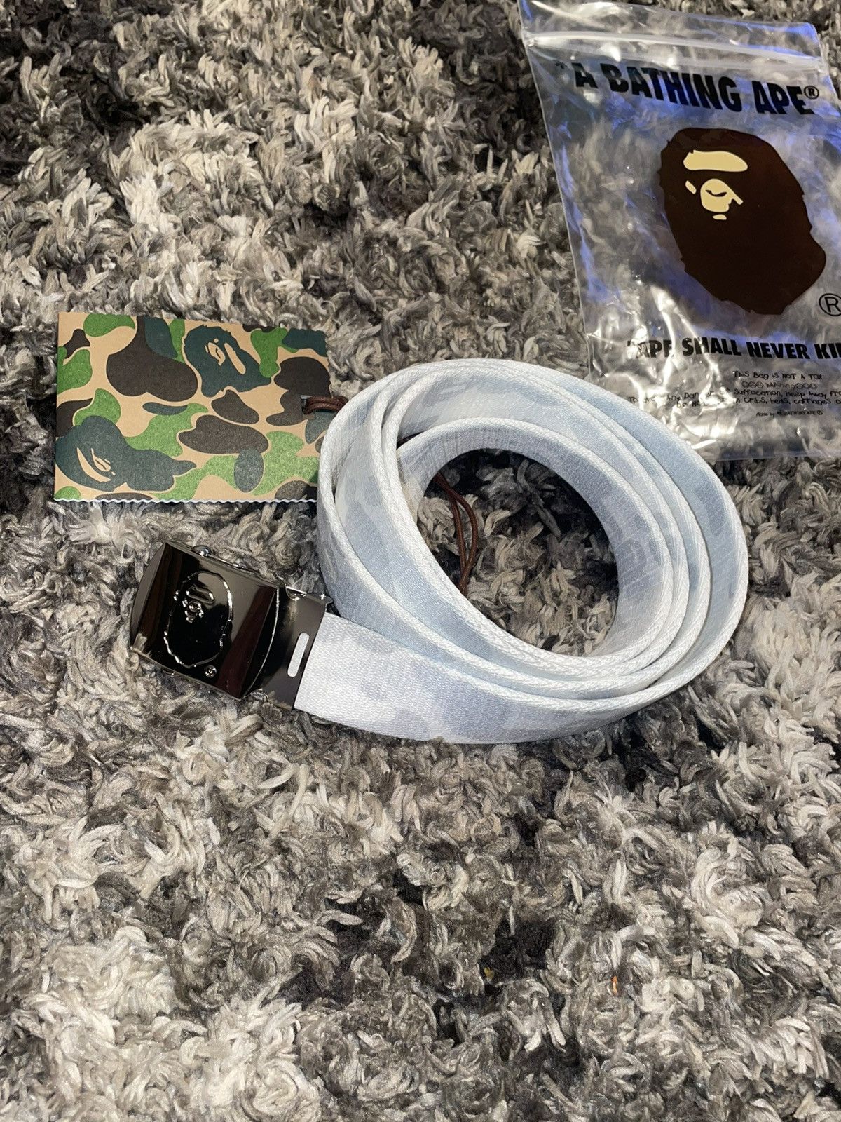 image of Bape Color Camo Gi Belt in White, Men's