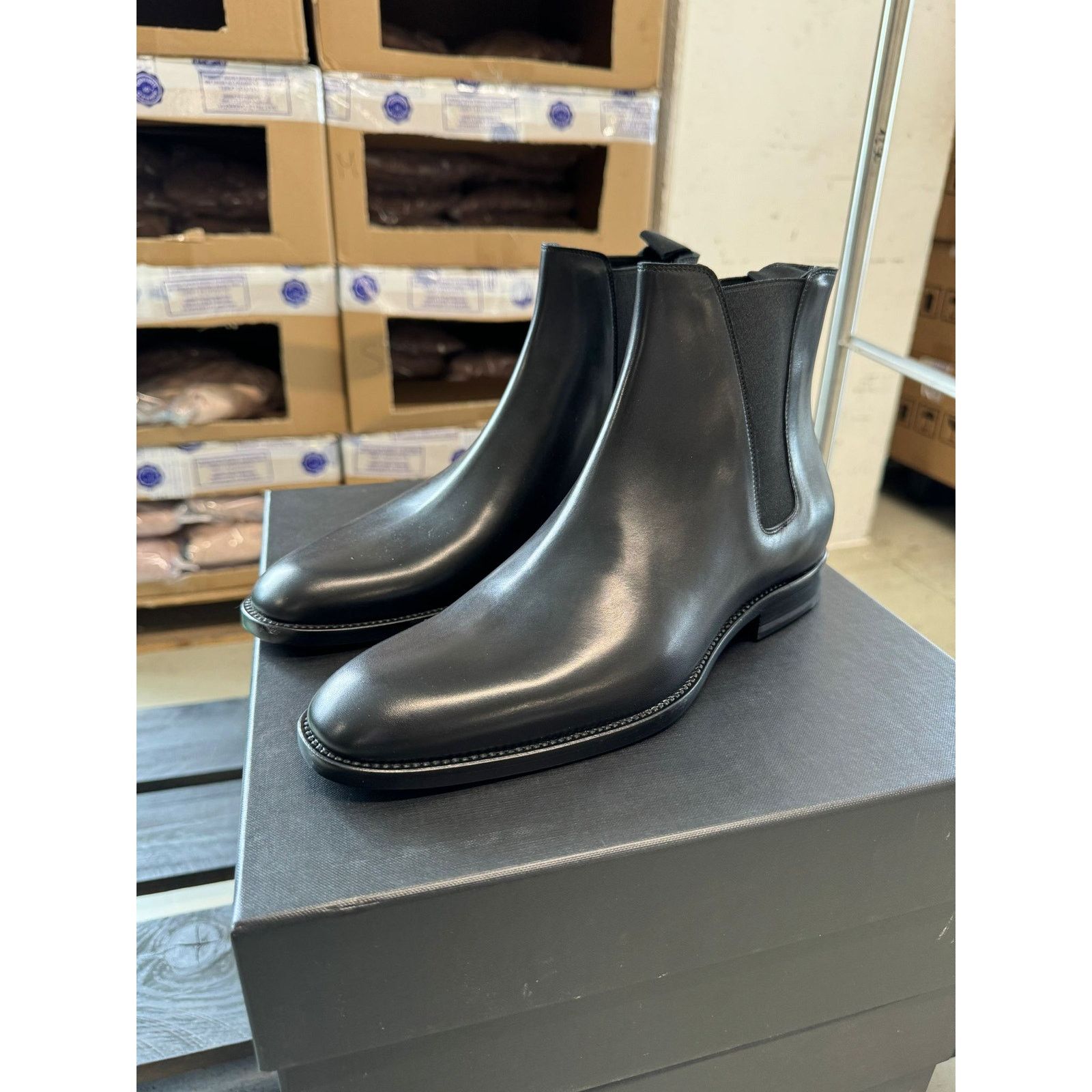 Saint Laurent Paris o1alsimx924 315320 Wyatt Chelsea Boots in Black Size US 7.5 / EU 40-41 - 3 Thumbnail