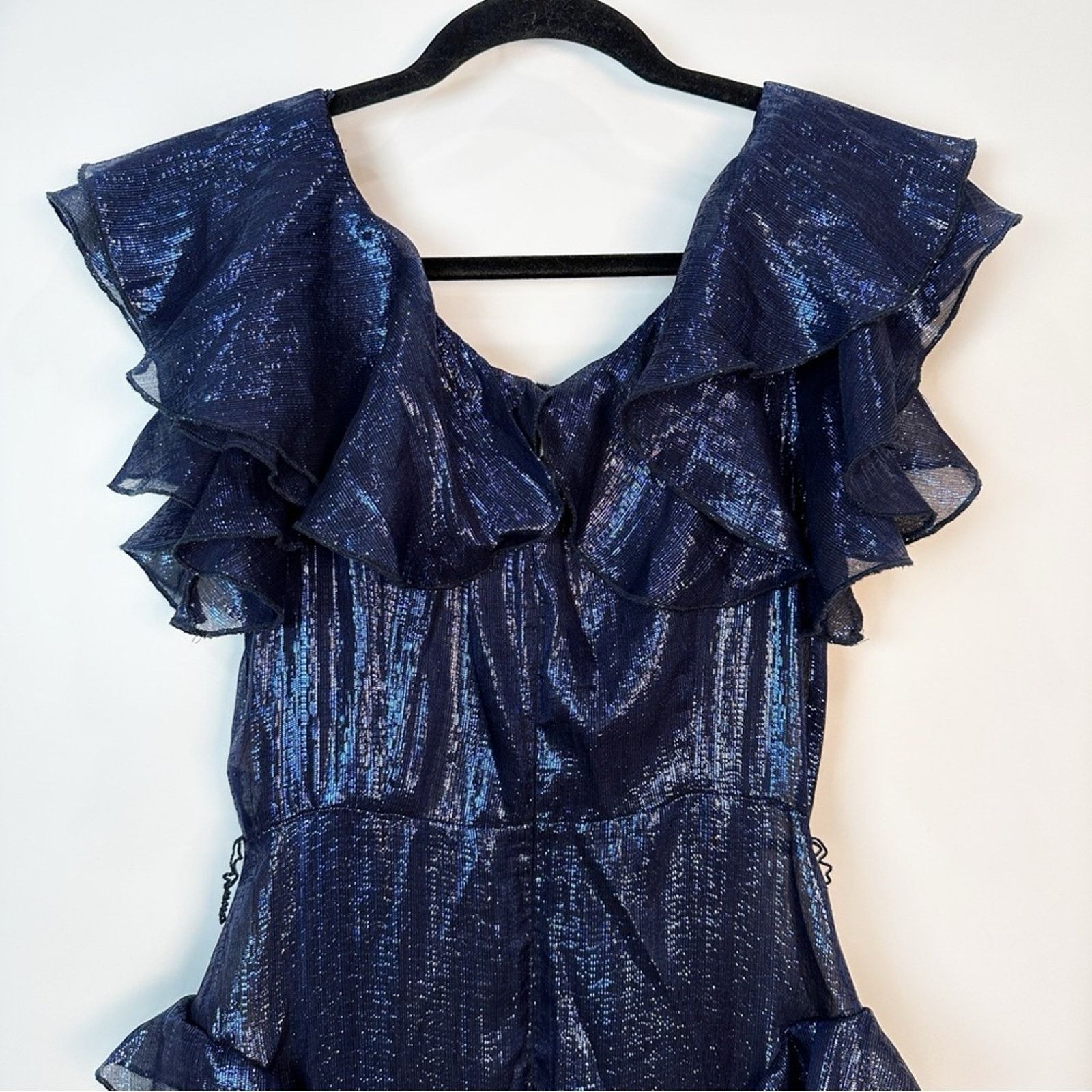 Alice McCall Alice McCall Salvatore Cascading Ruffle Metallic Gown Size XS / US 0-2 / IT 36-38 - 10 Thumbnail