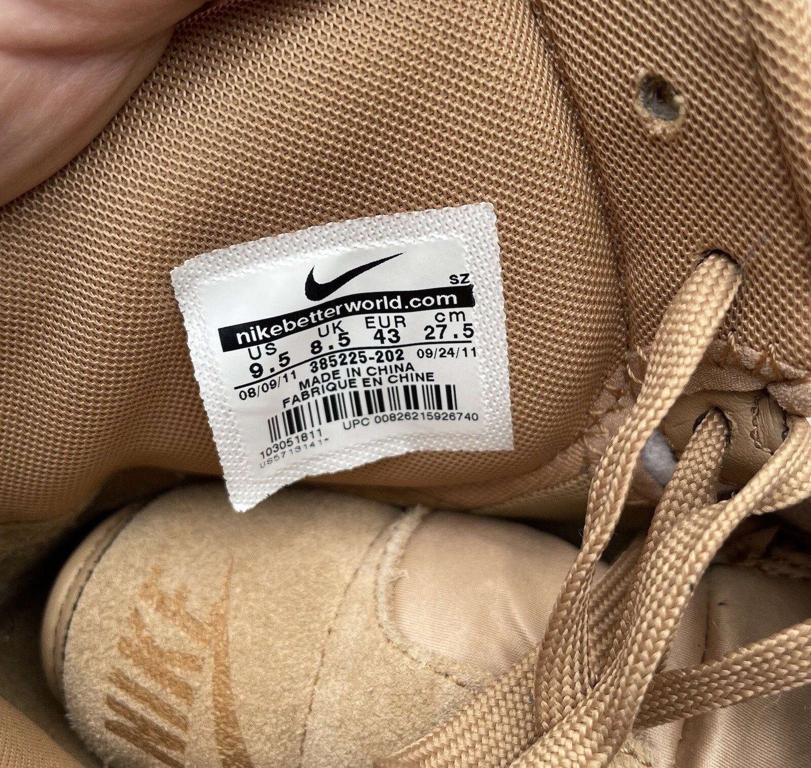 Nike Nike Mens Air Flytop Trainers Brown Suede Mid Rise Sneakers Size US 9.5 / EU 42-43 - 12 Thumbnail