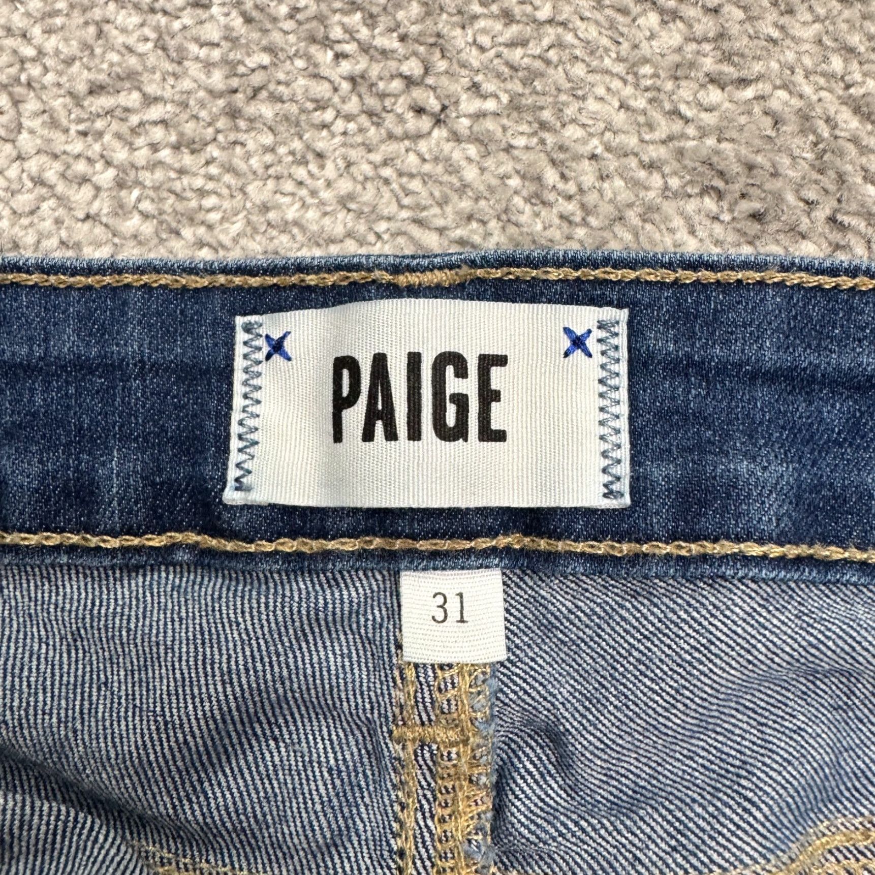 Paige VINTAGE Paige Verdugo Crop Denim Jeans Womens 31 Blue Medium Wash Mid Rise Stretch Casual Modern Size 24" / US 00 / IT 34 - 7 Thumbnail